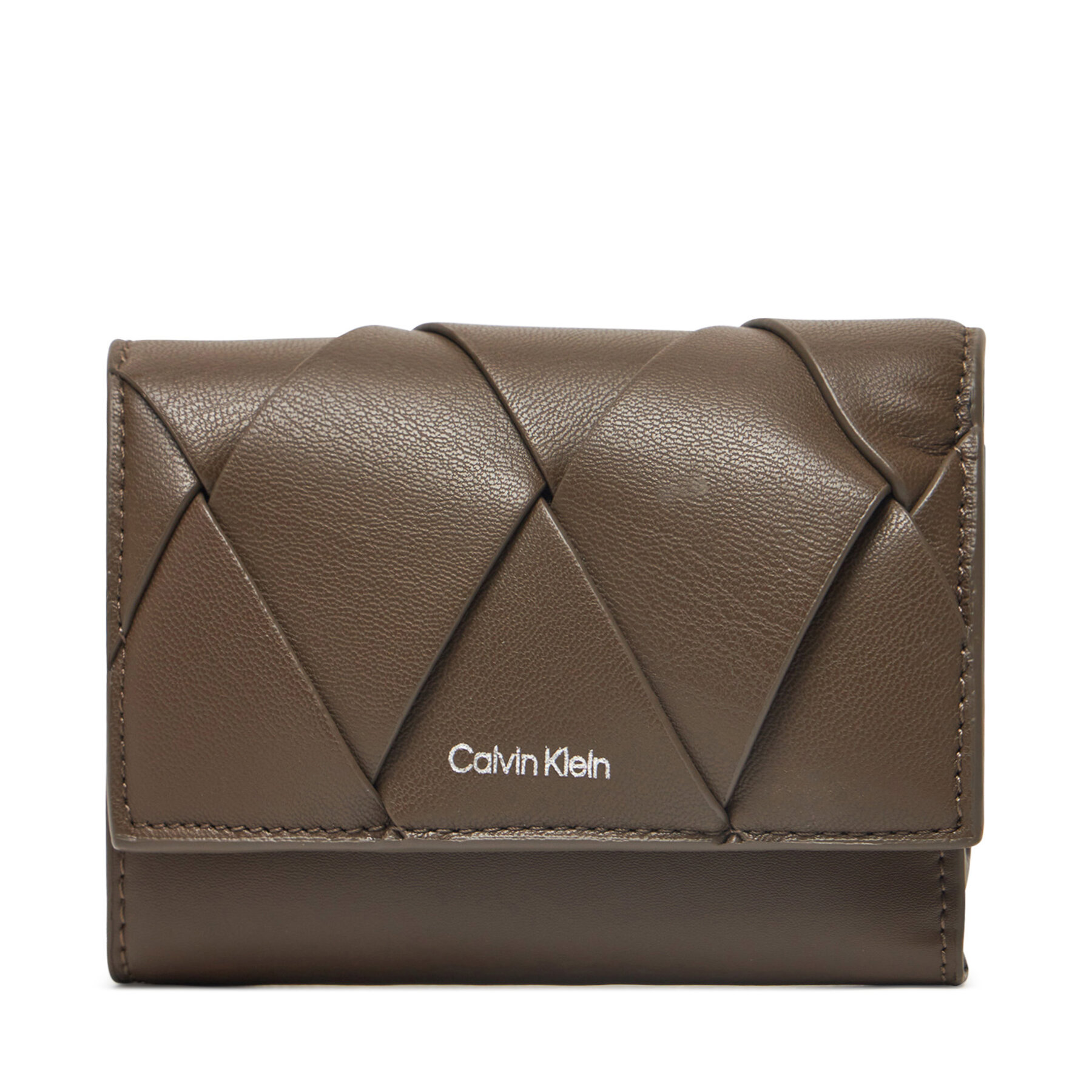 Női pénztárca Calvin Klein Ck Woven Small Trifold K60K612953 Khaki