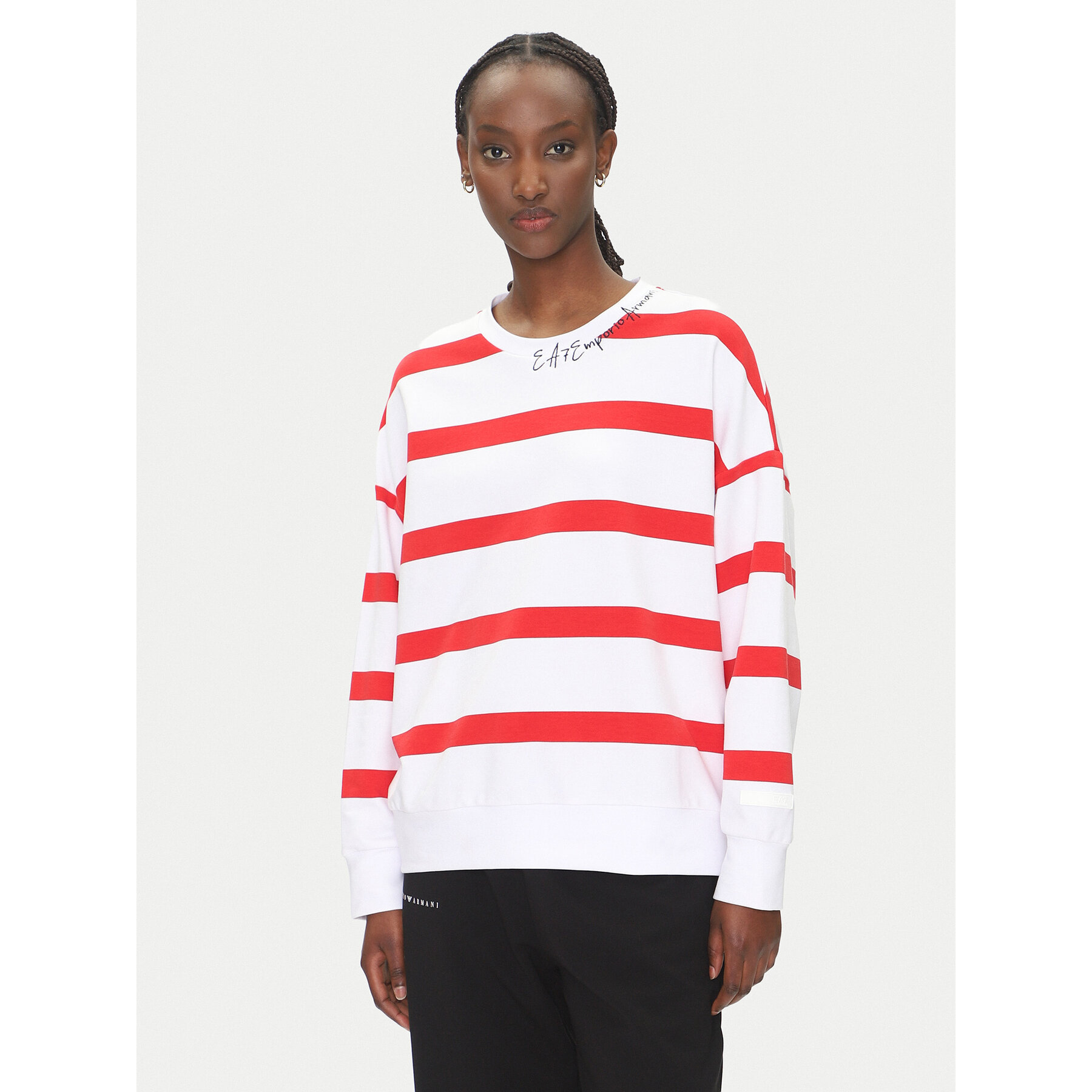 EA7 Emporio Armani Sweatshirt 7W000163 AF12951 F5016 Weiß Regular Fit