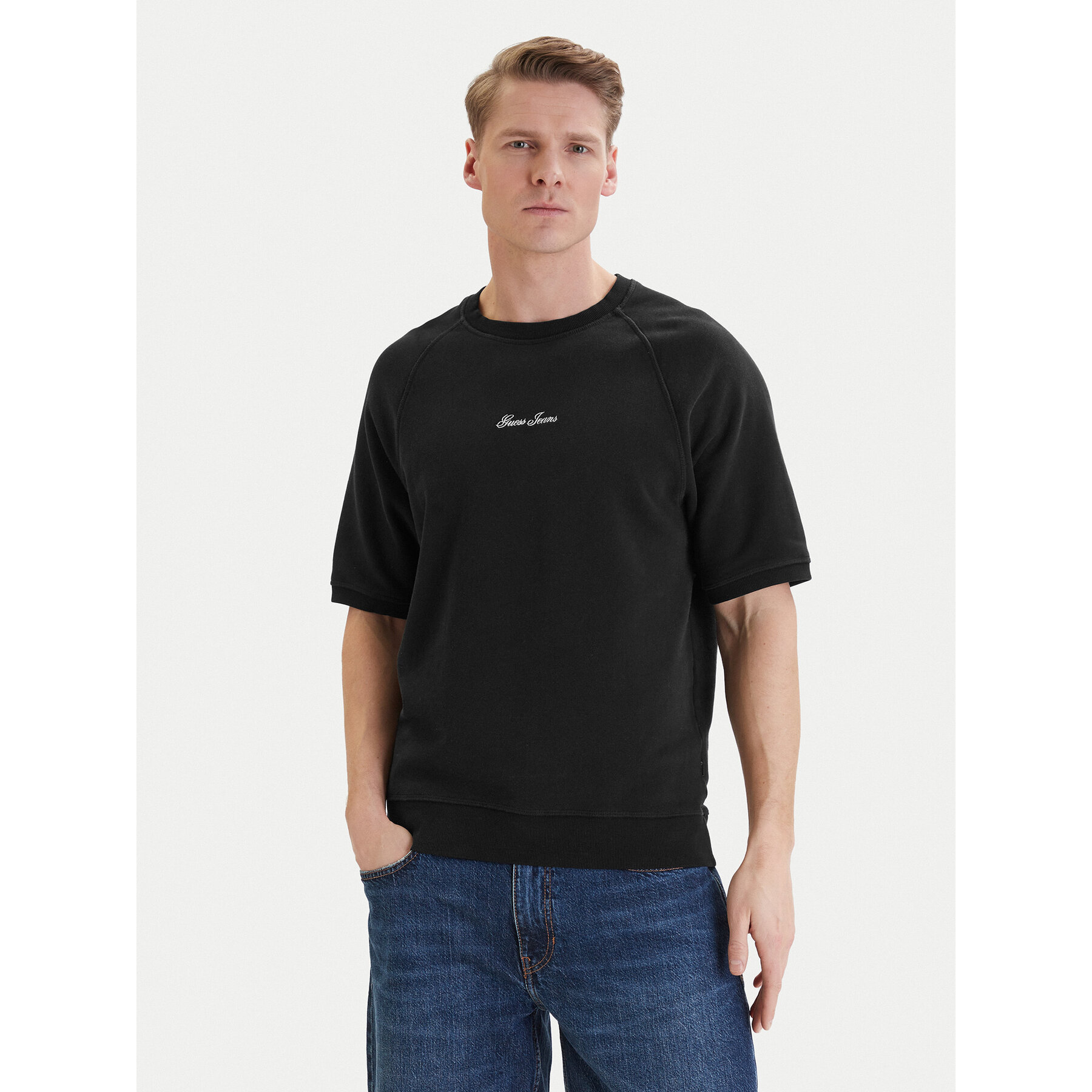 Guess Jeans T-shirt M6GQB2 KCPR1 Crna Oversize