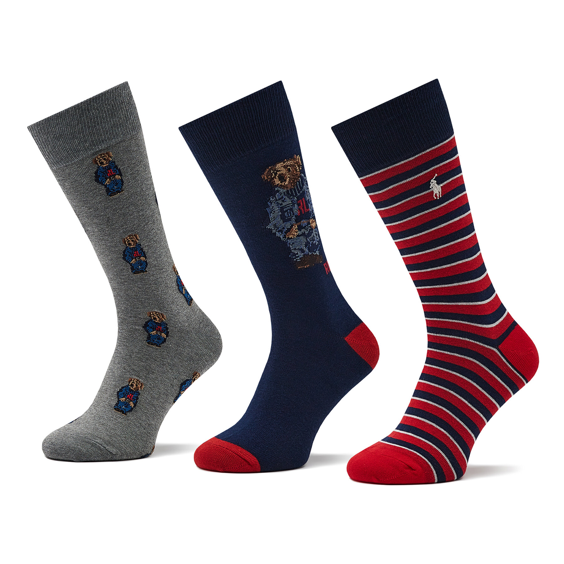 Комплект 3 чифта дълги чорапи мъжки Polo Ralph Lauren
