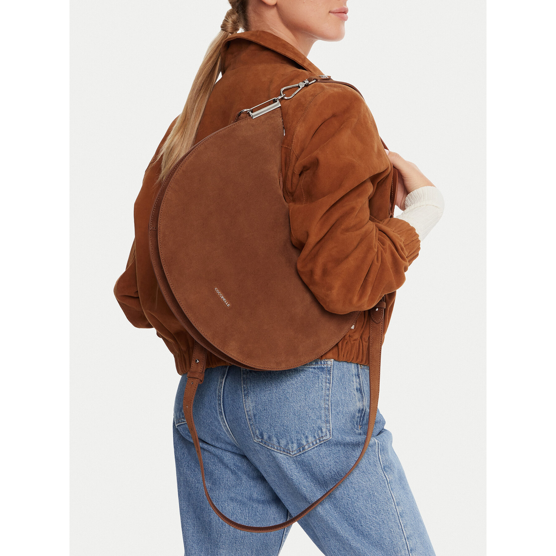 Дамска чанта Coccinelle QKG Coccinellesunup Suede E1 QKG 13 01 01 Кафяв