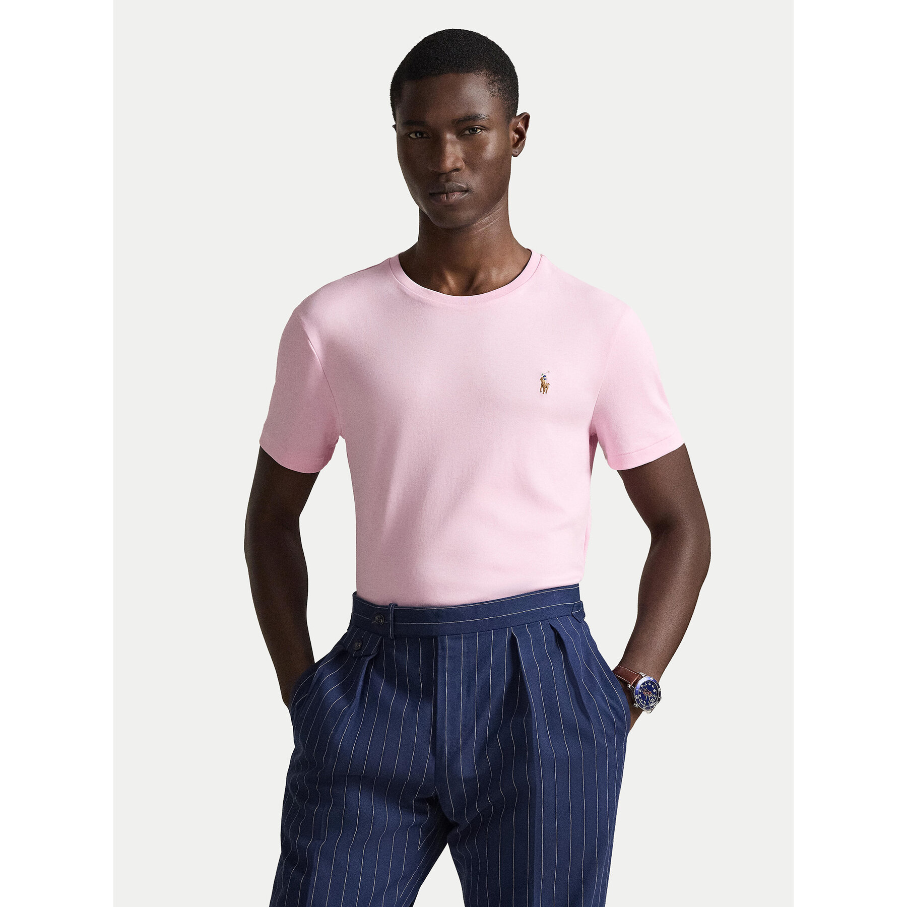 Polo Ralph Lauren T-shirt 710740727010 Ružičasta Slim Fit
