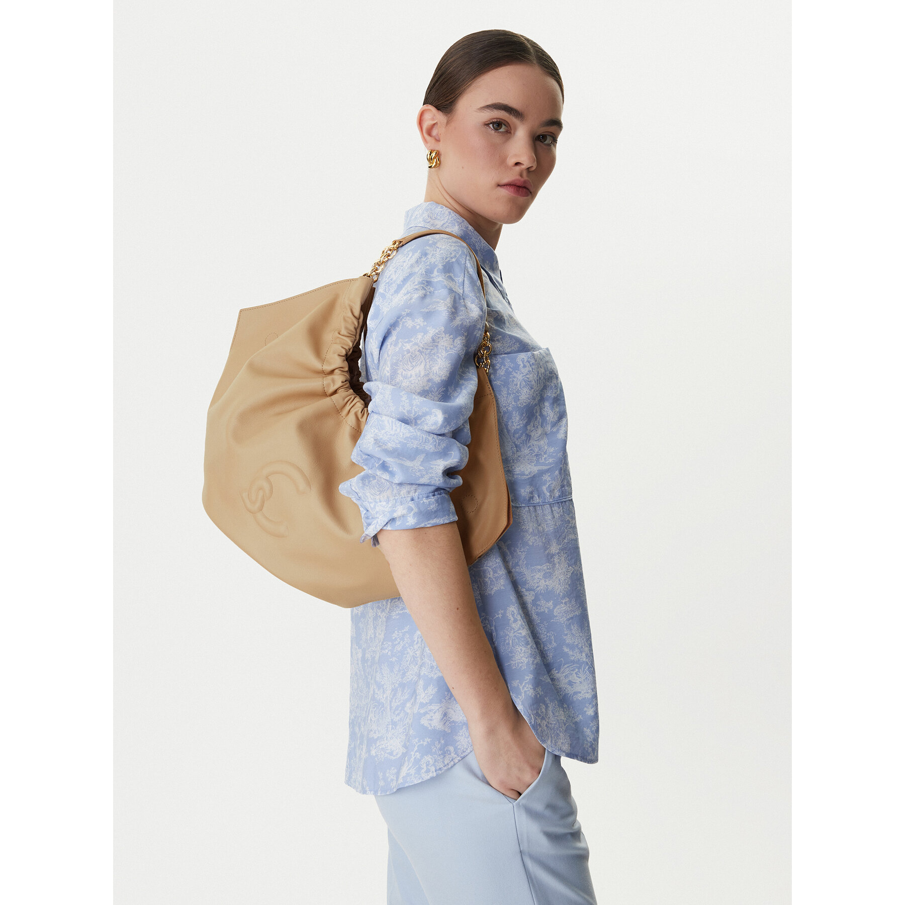 Geantă Coccinelle U5F Coccinellesmash E1 U5F 11 02 01 Bej