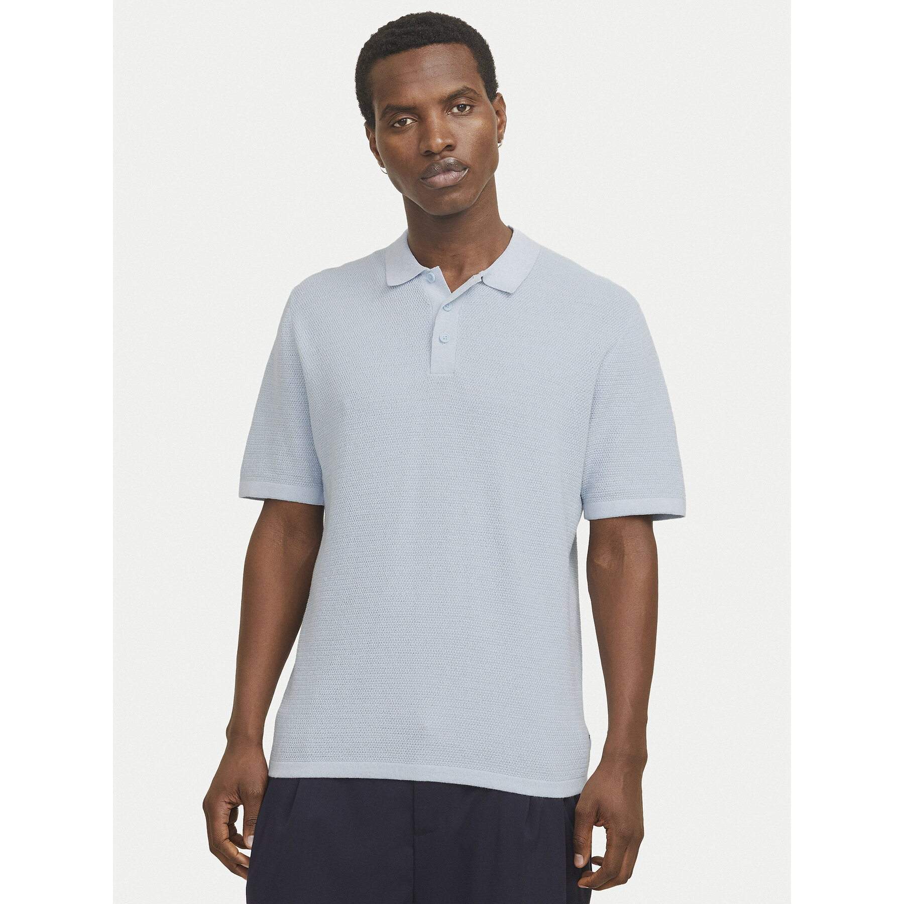 Jack & Jones Džemper George 12268281 Svijetlo plava Relaxed Fit