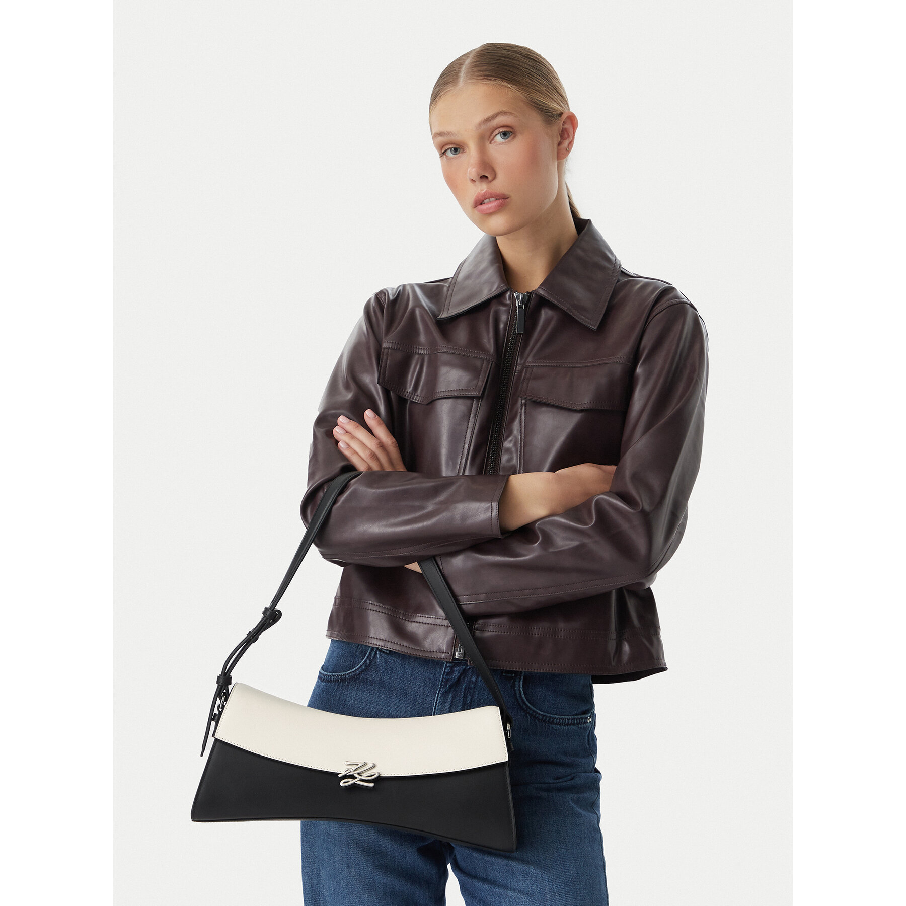Дамска чанта KARL LAGERFELD B3W30318 Черен