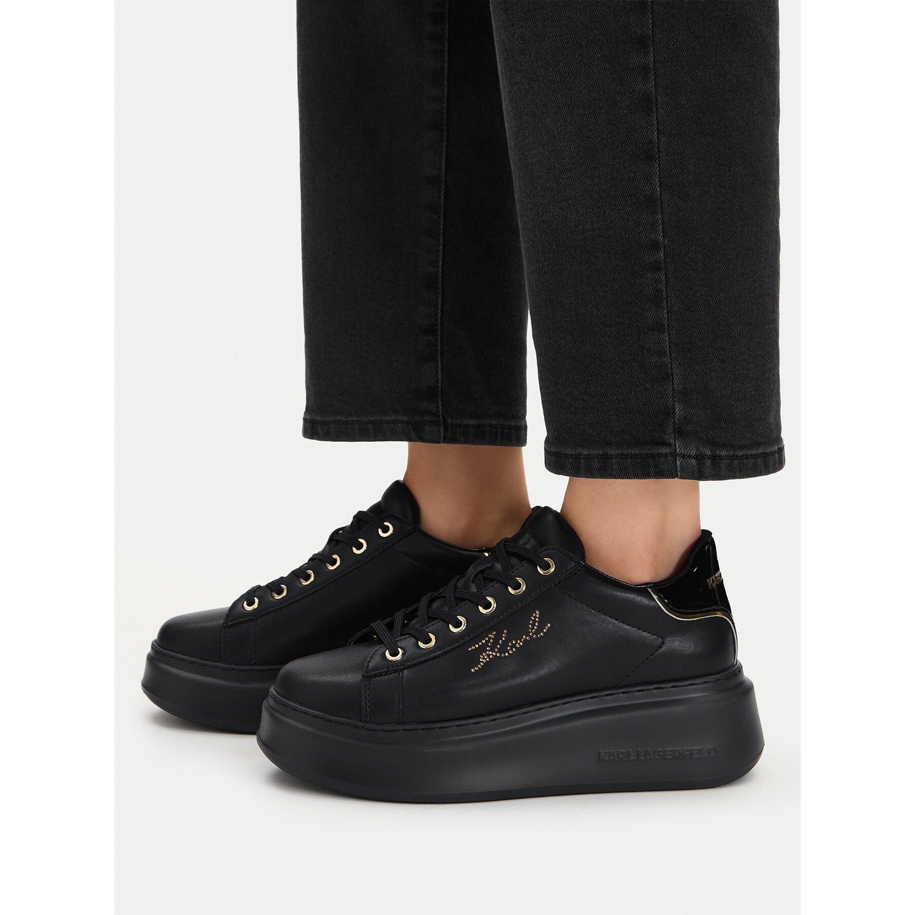 Sneakersy KARL LAGERFELD Anakapri KL63518A Čierna