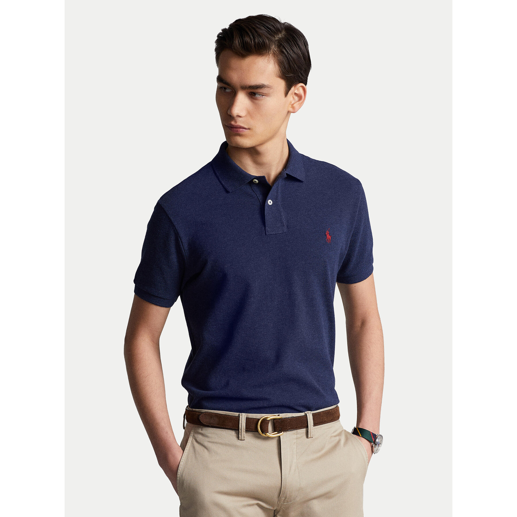 Polo Ralph Lauren Férfiak Sötétkék Pólóing 710680784292 Custom Slim Fit