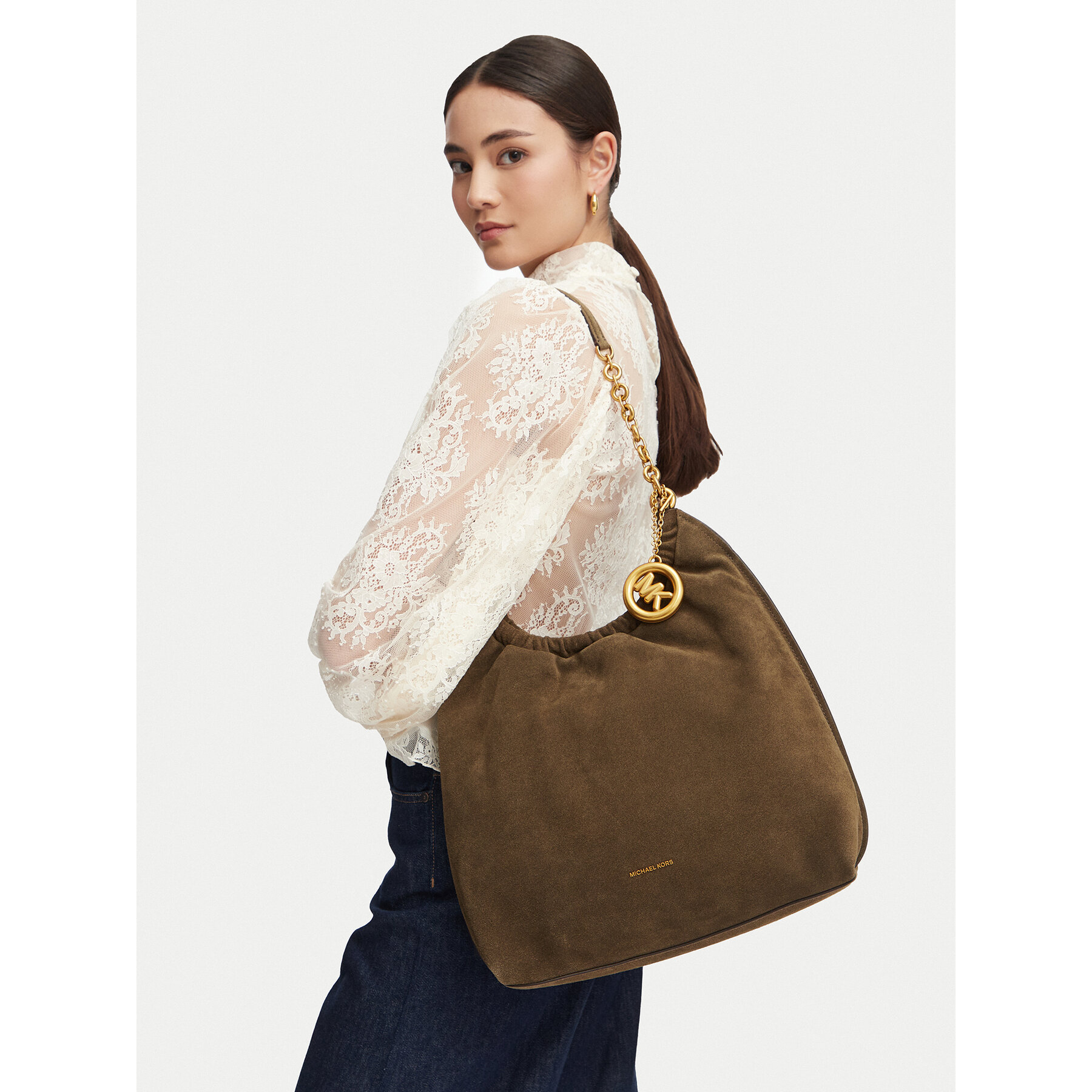 Geantă MICHAEL Michael Kors 30S6A15L7S Verde