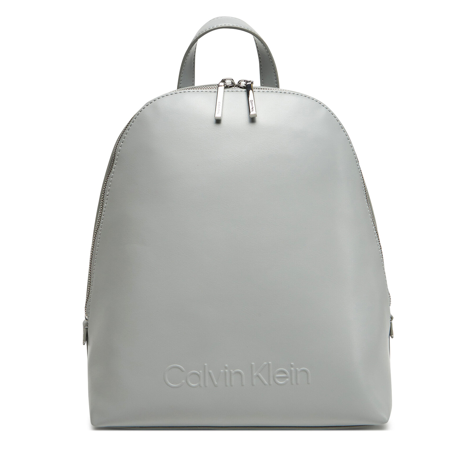 Ruksak Calvin Klein Embossed Calvin Round Backpack K60K613185 Sivá