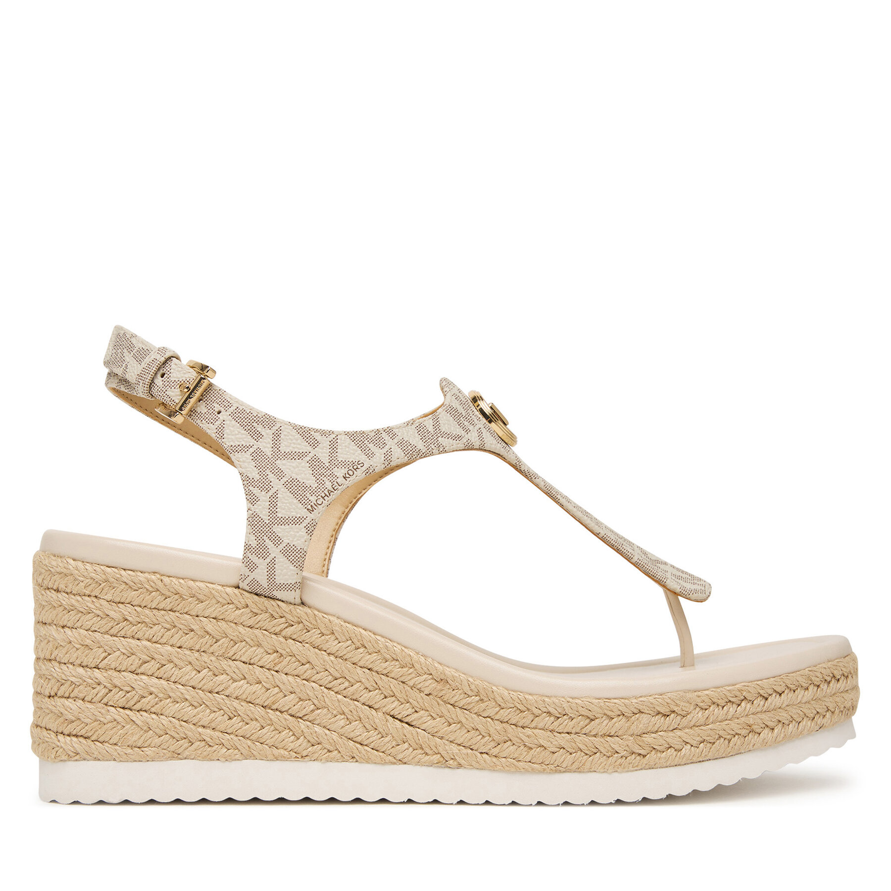 Εσπαντρίγιες MICHAEL Michael Kors Val Thong Wedge 40S6VAMS1B Εκρού