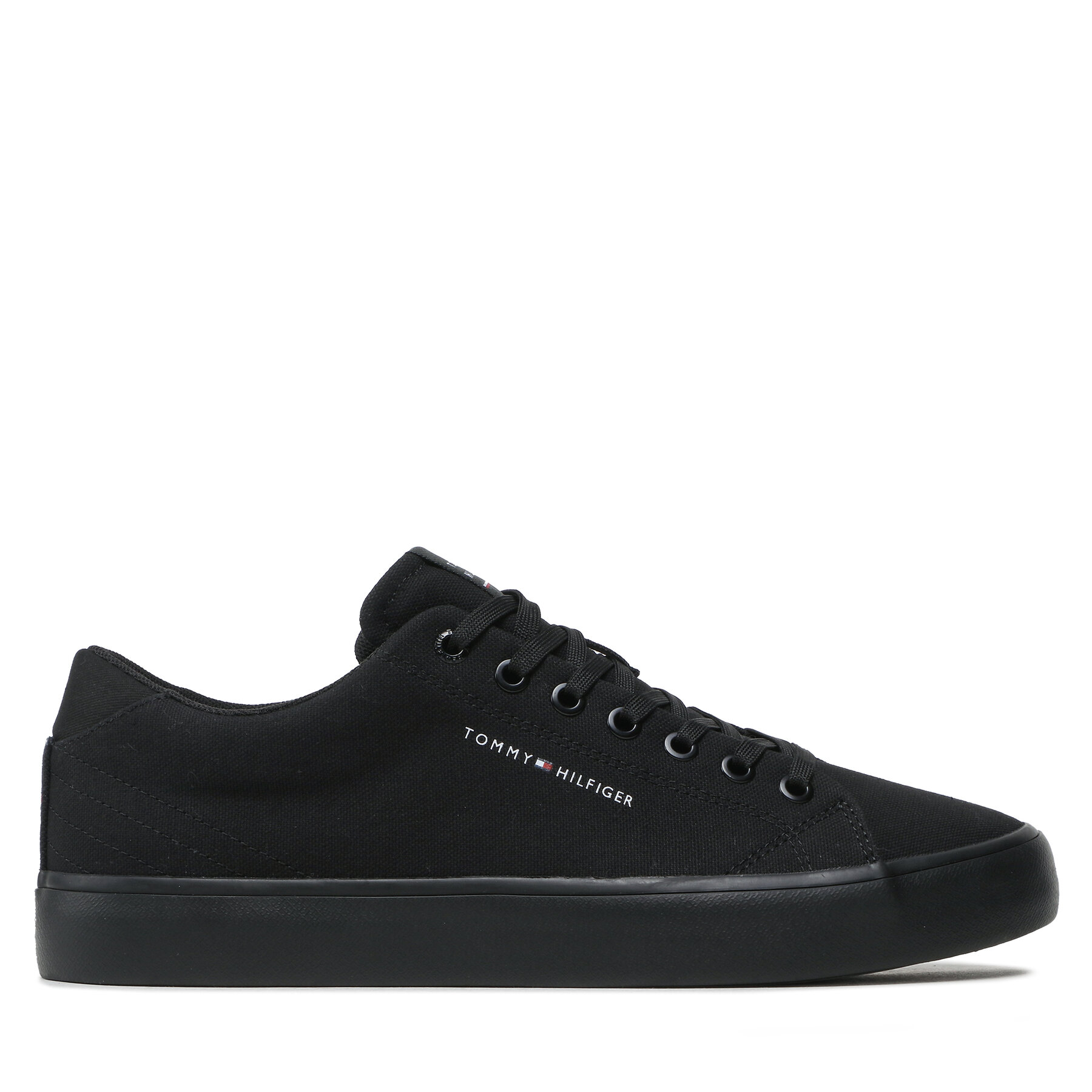 Męskie Tenisówki Tommy Hilfiger, Rozmiar 45 Czarny Hi Vulc Core Low Canvas FM0FM04686