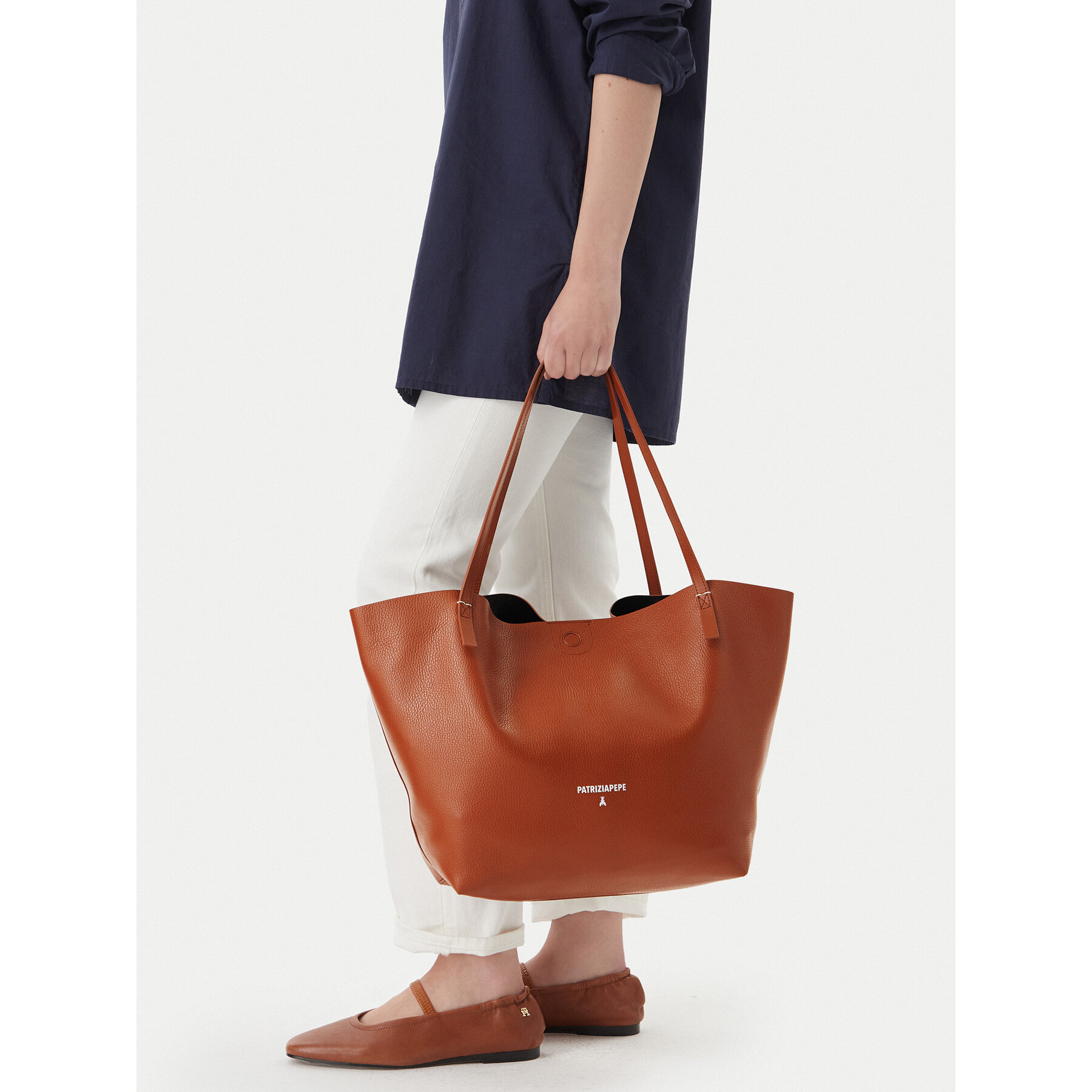 Τσάντα Patrizia Pepe 2B0130/L148-B111 Καφέ