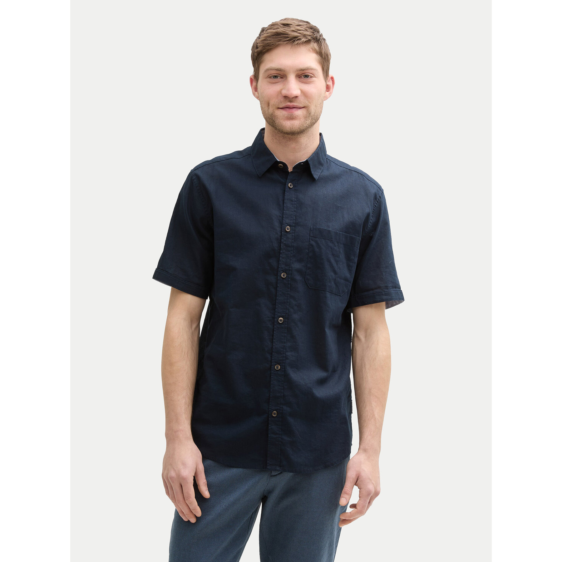 Tom Tailor Hemd 1045098 Dunkelblau Regular Fit