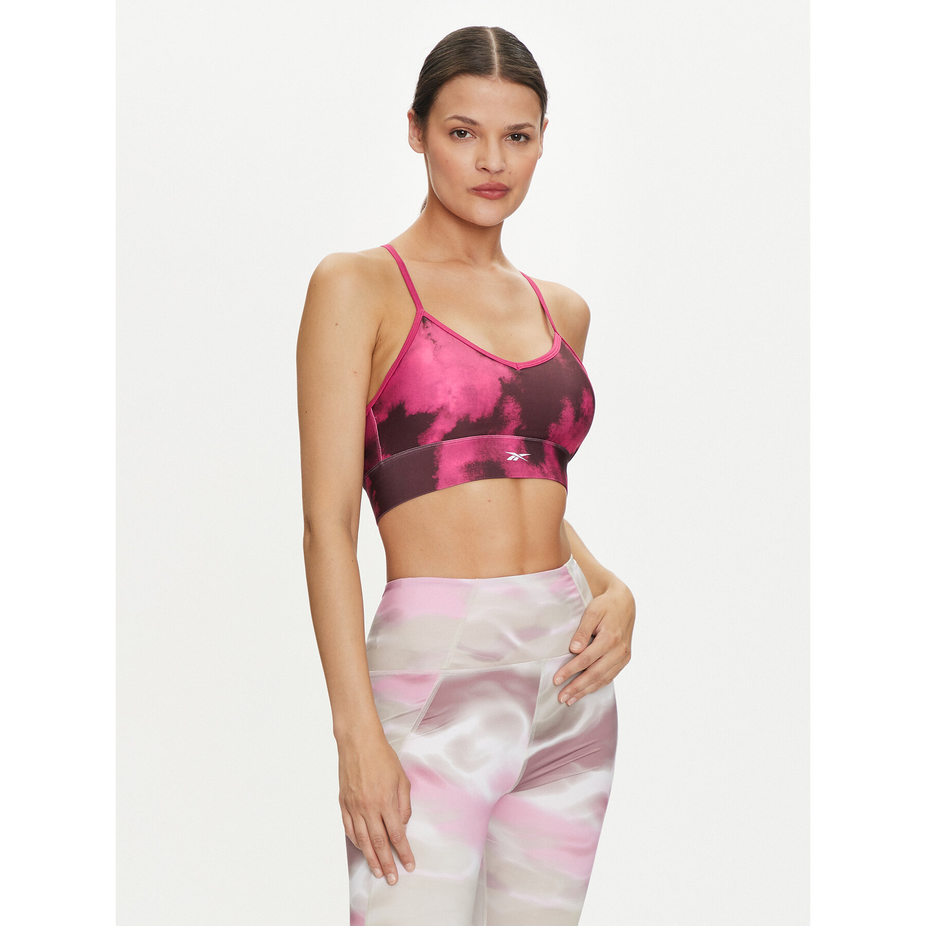Reebok Sport melltartó ID Train Train AOP Bra Clamar 100035778 Rózsaszín