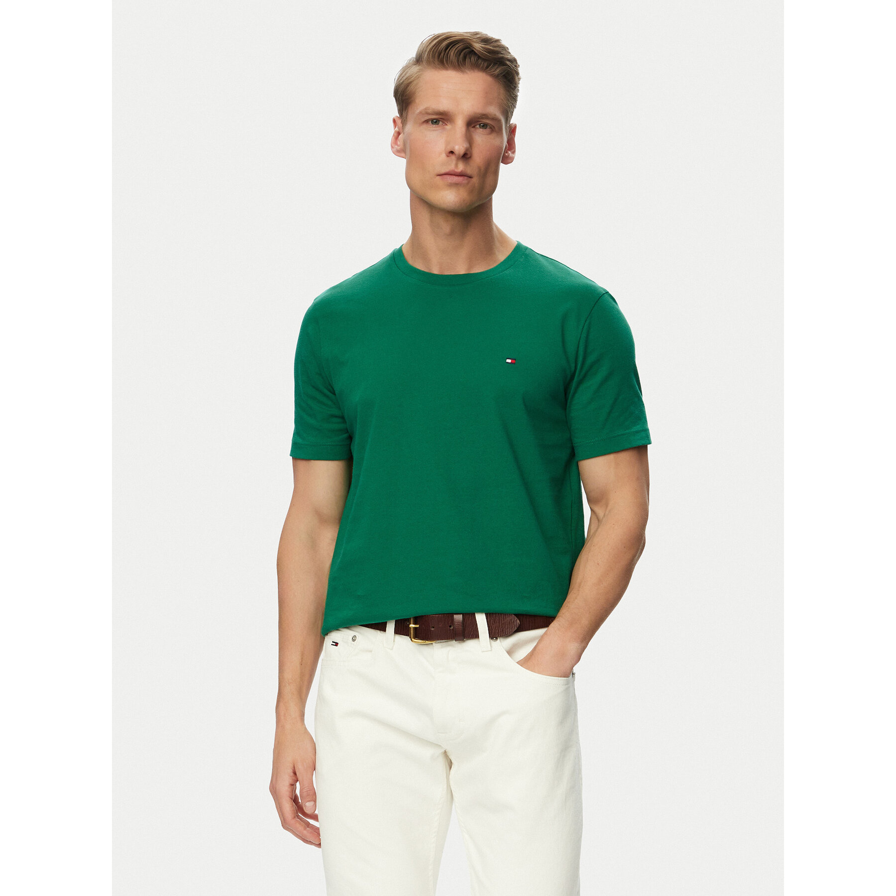 Tommy Hilfiger Póló Ess Seasonal MW0MW39995 Zöld Regular Fit
