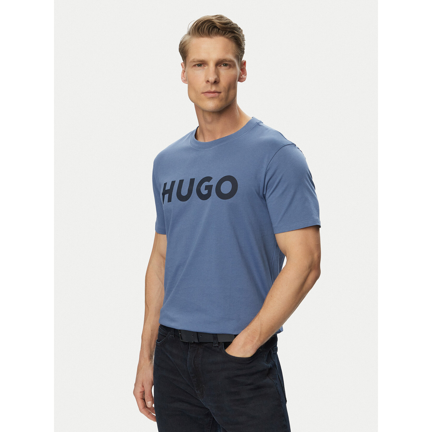 HUGO Póló Dulivio 50467556 Kék Regular Fit