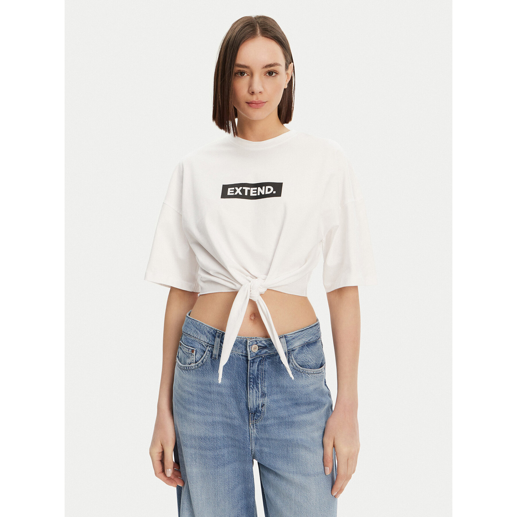 ONLY Marškinėliai Serena 15343356 Balta Regular Fit