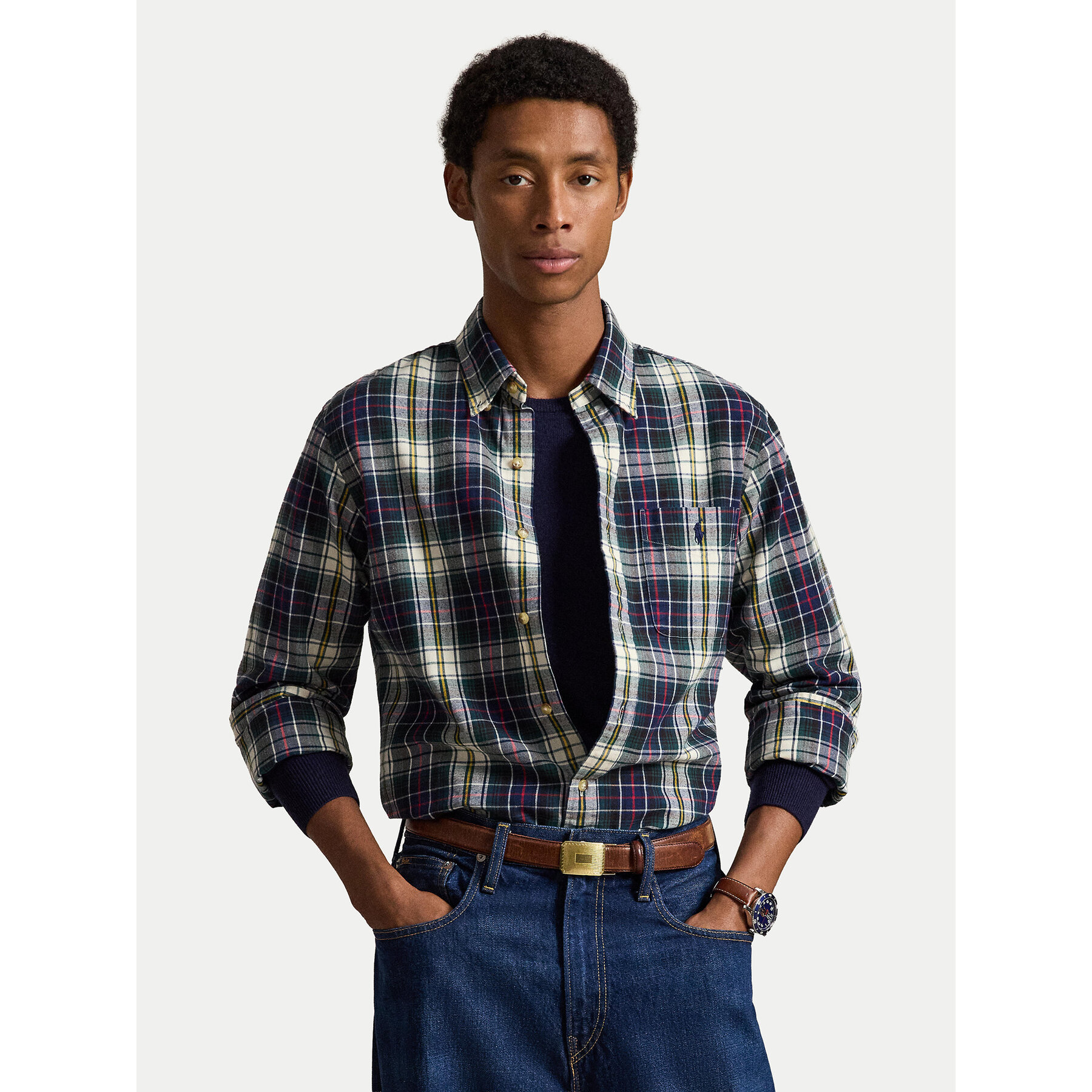 Polo Ralph Lauren Hemd 710B30242002 Dunkelblau Custom Fit