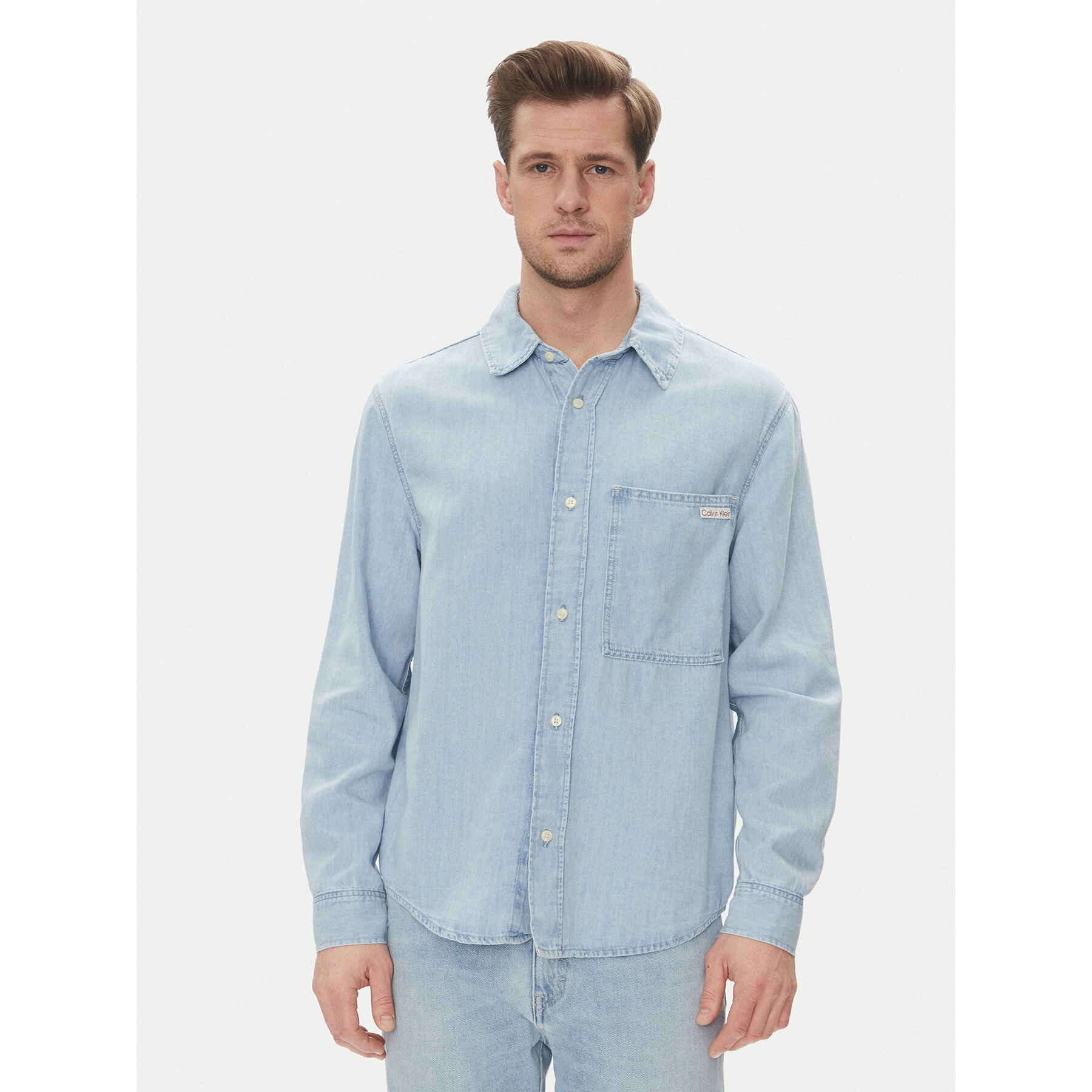Calvin Klein Jeans Jeanshemd J30J327508 Blau Regular Fit