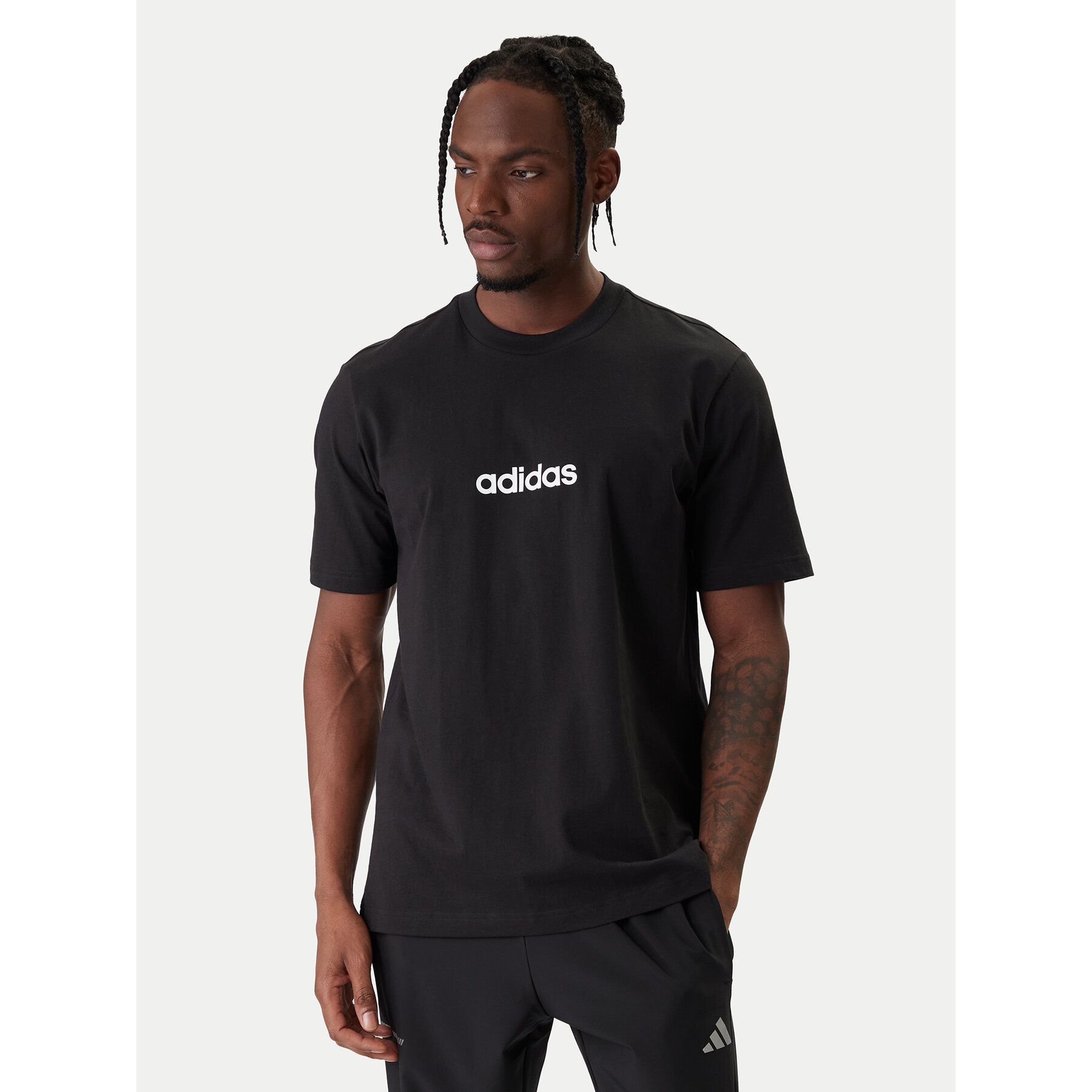 adidas T-Shirt Essentials Linear JE8993 Μαύρο Regular Fit