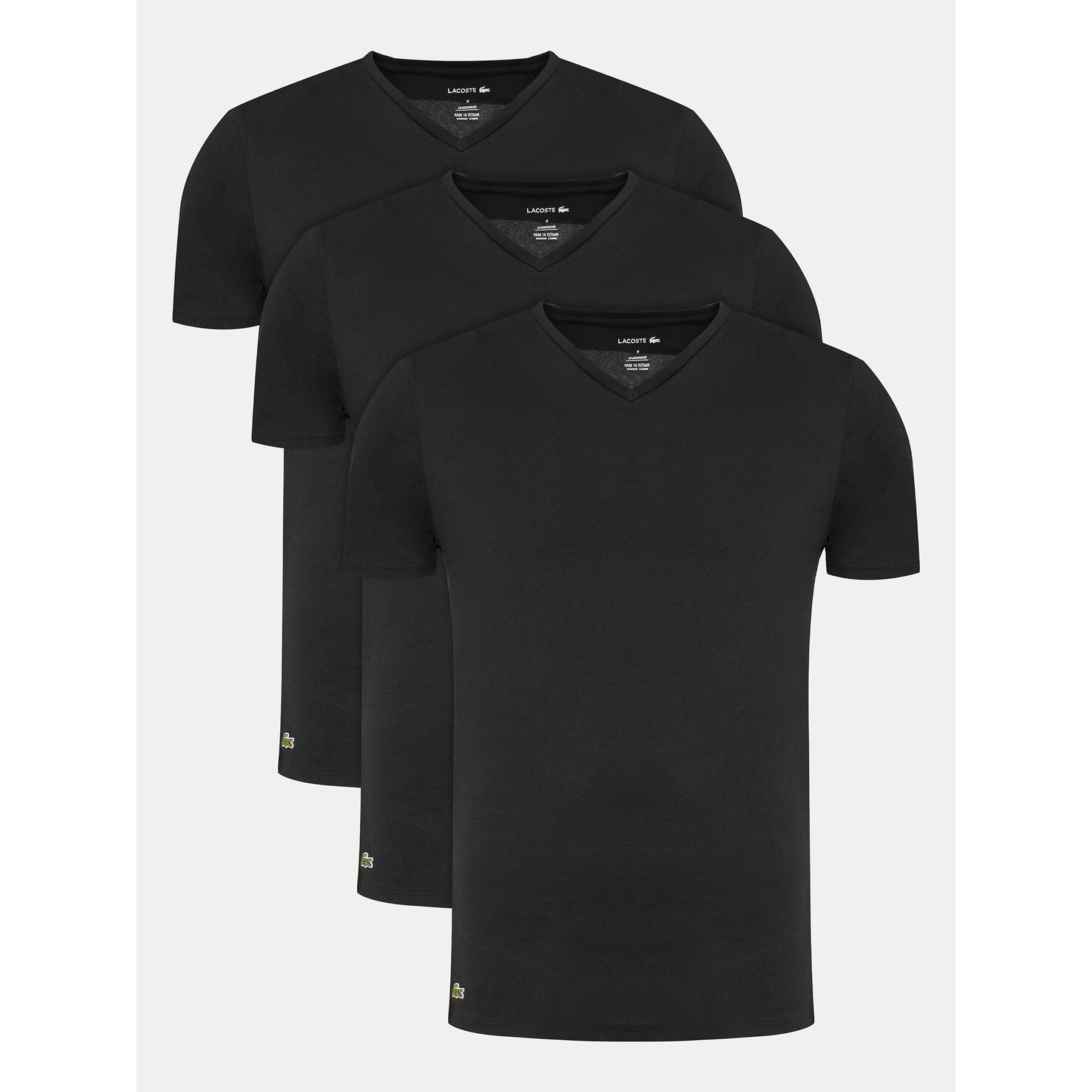 Lacoste Marškinėlių komplektas TH9008 Juoda Slim Fit