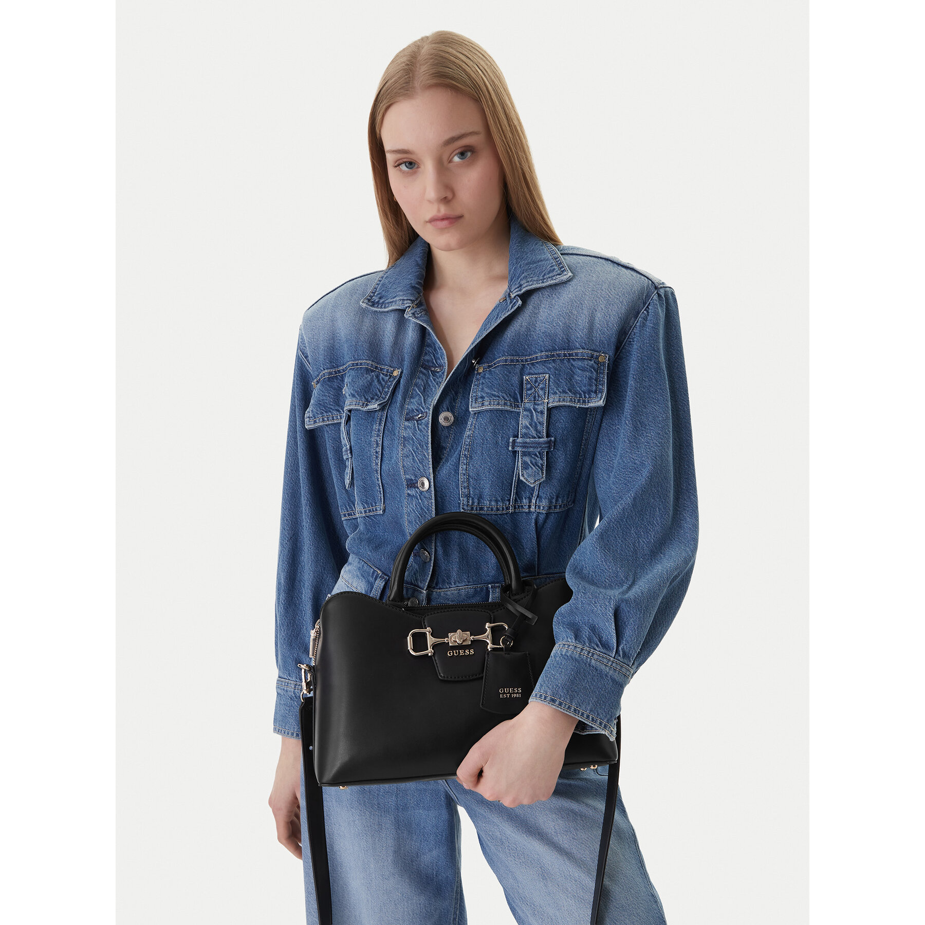 Geantă Guess Janie HWVG99 10060 Negru