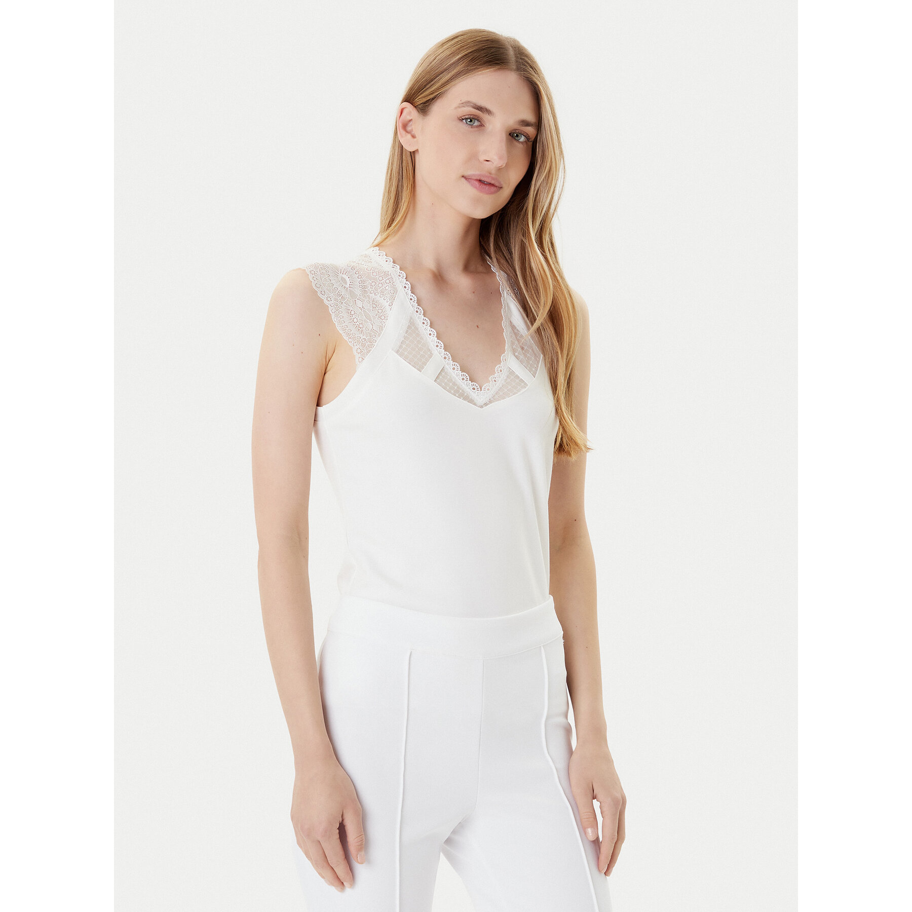 Morgan Bluse 252-DEMYL Weiß Regular Fit
