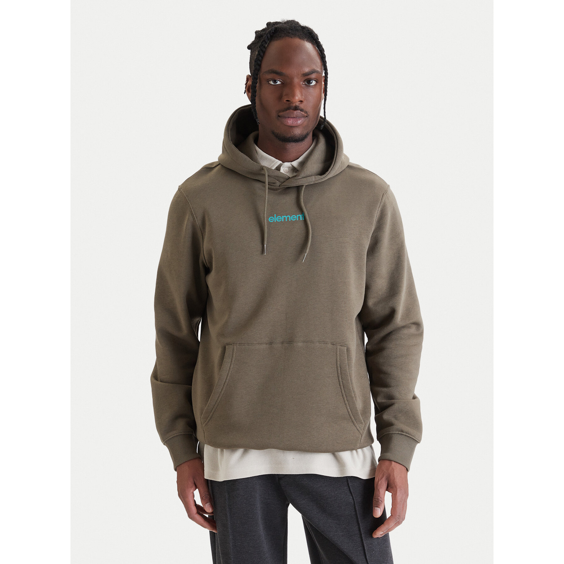 Element Sweatshirt Lowcase Bp Po ELYSF00296 Khakifarben Regular Fit