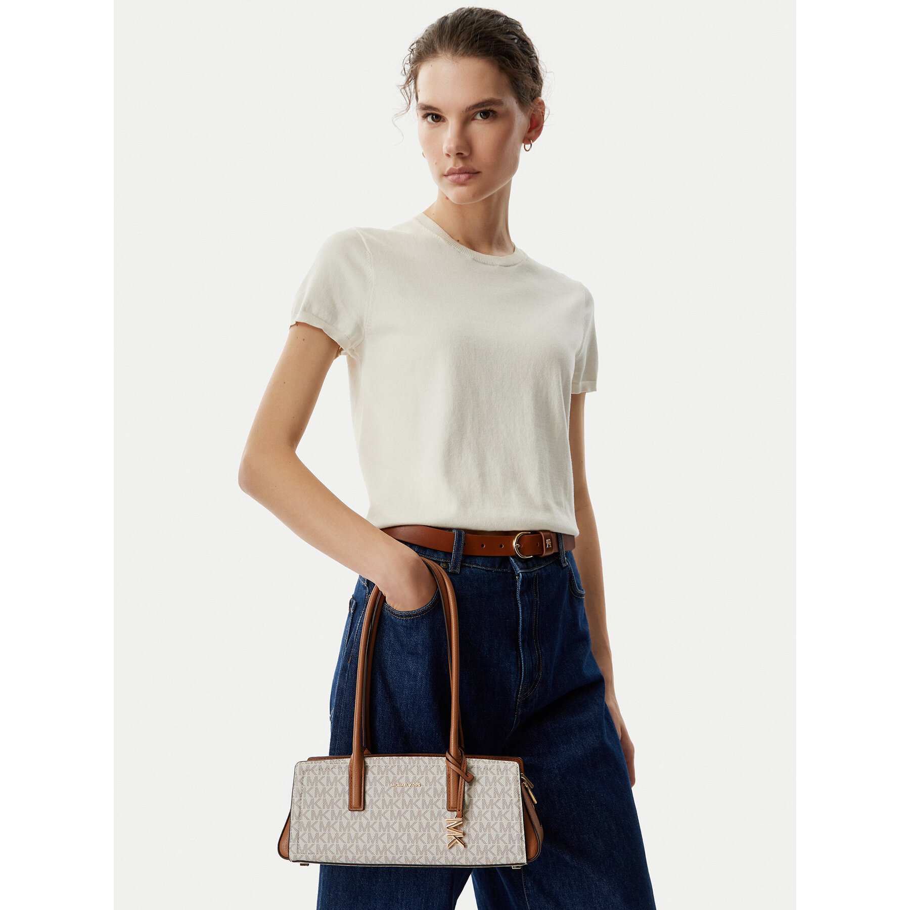 Torbica MICHAEL Michael Kors 30T6G9IT0B Krem