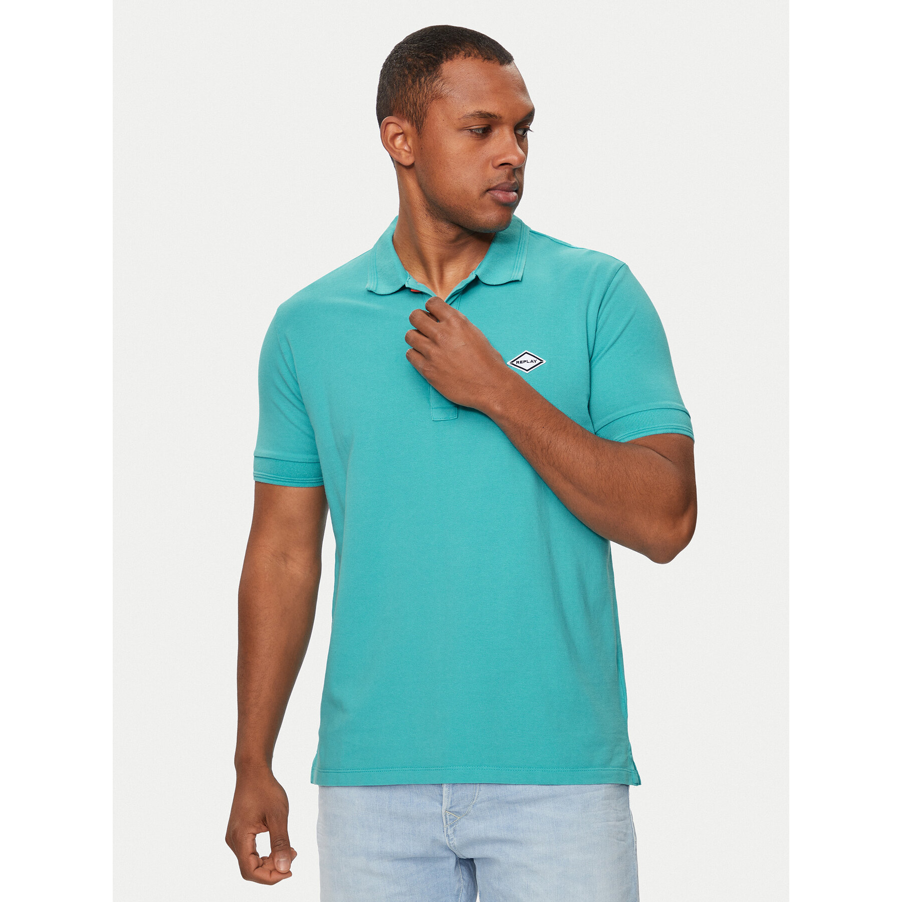Replay Polo M3070A.000.22696M Μπλε Regular Fit