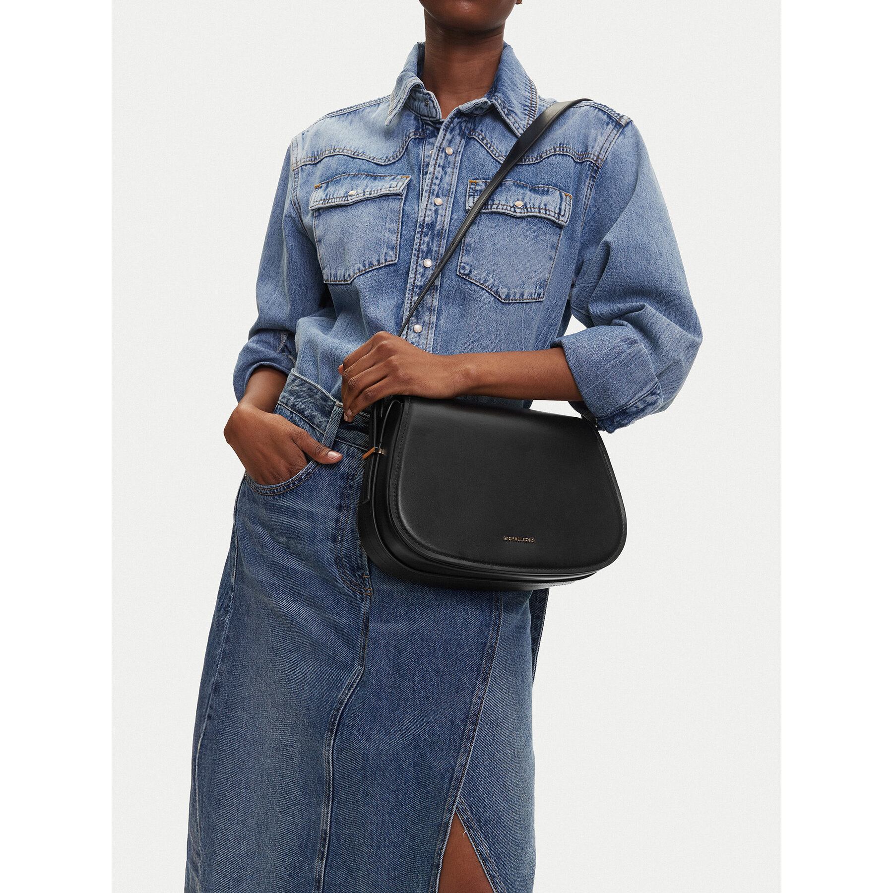 Geantă MICHAEL Michael Kors Lydia 30R5GL0M2L Negru