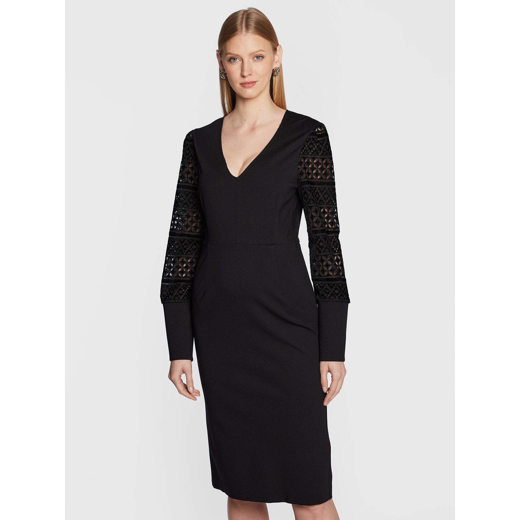 TWINSET Coctailkleid 222TT2180 Schwarz Slim Fit
