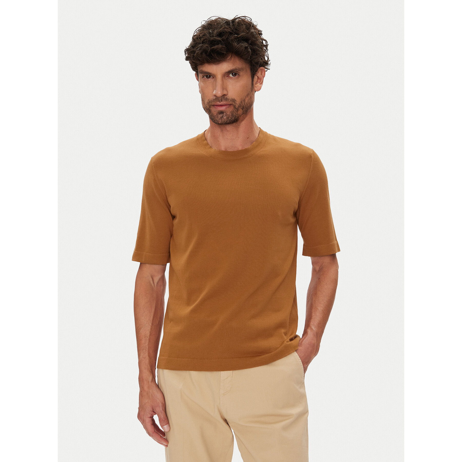 K-Way Majica Combe K4126SW Rjava Regular Fit
