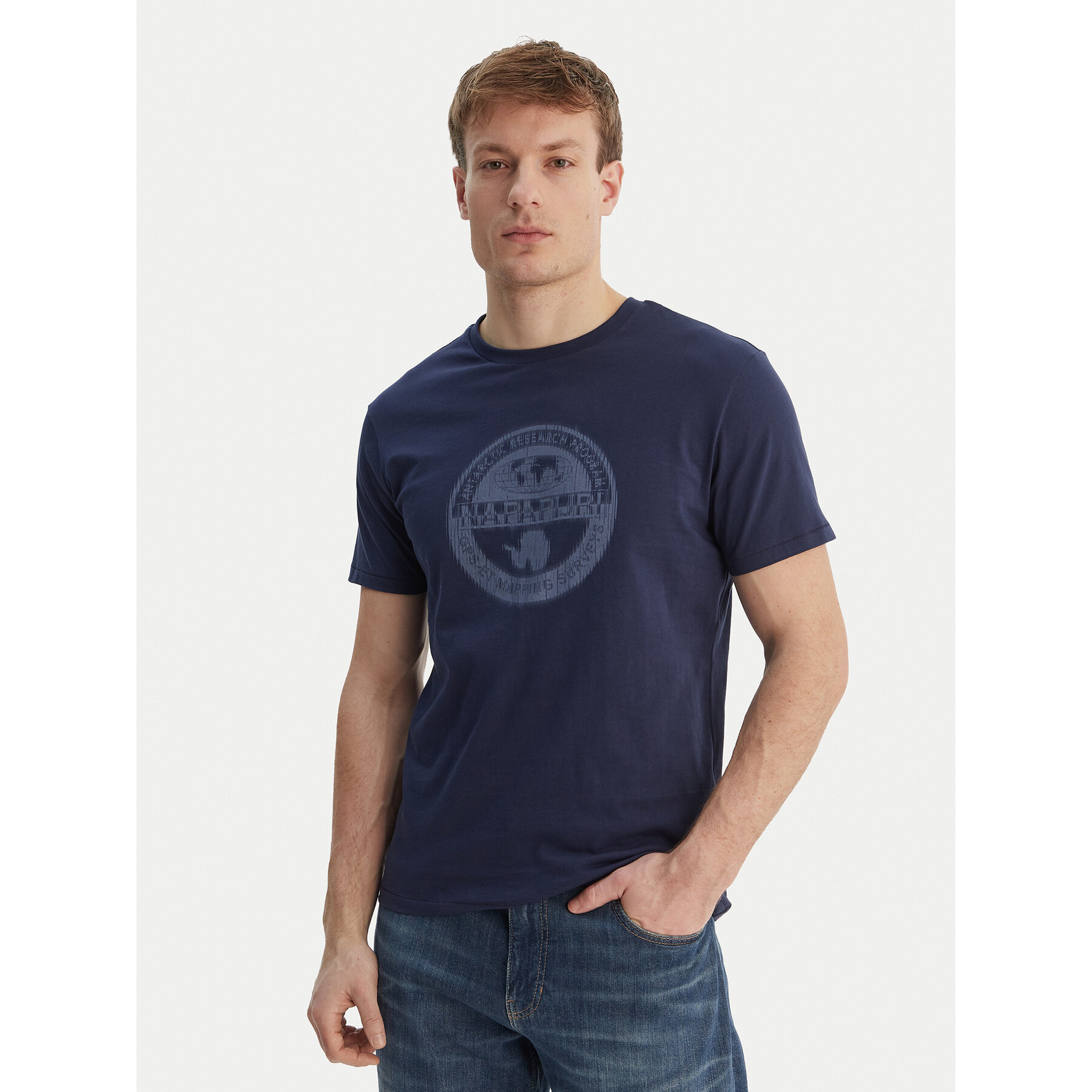 Napapijri T-Shirt S-Mahsa NP0A4FZB Dunkelblau Regular Fit