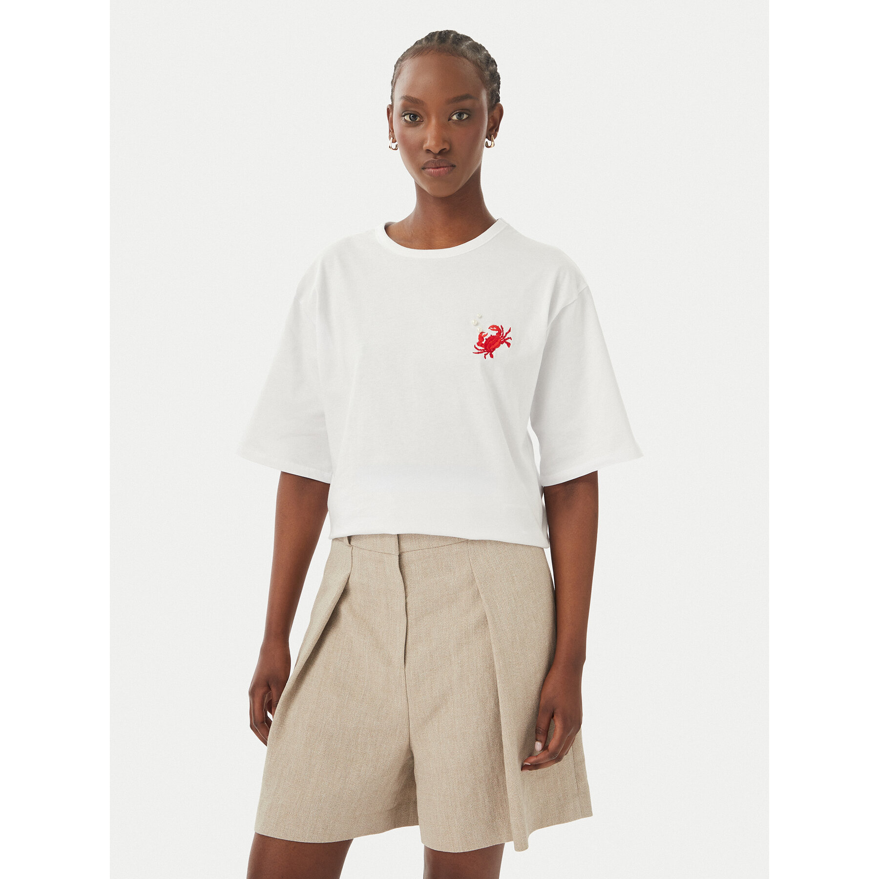 Vero Moda T-shirt Tammie 10352701 Bijela Regular Fit