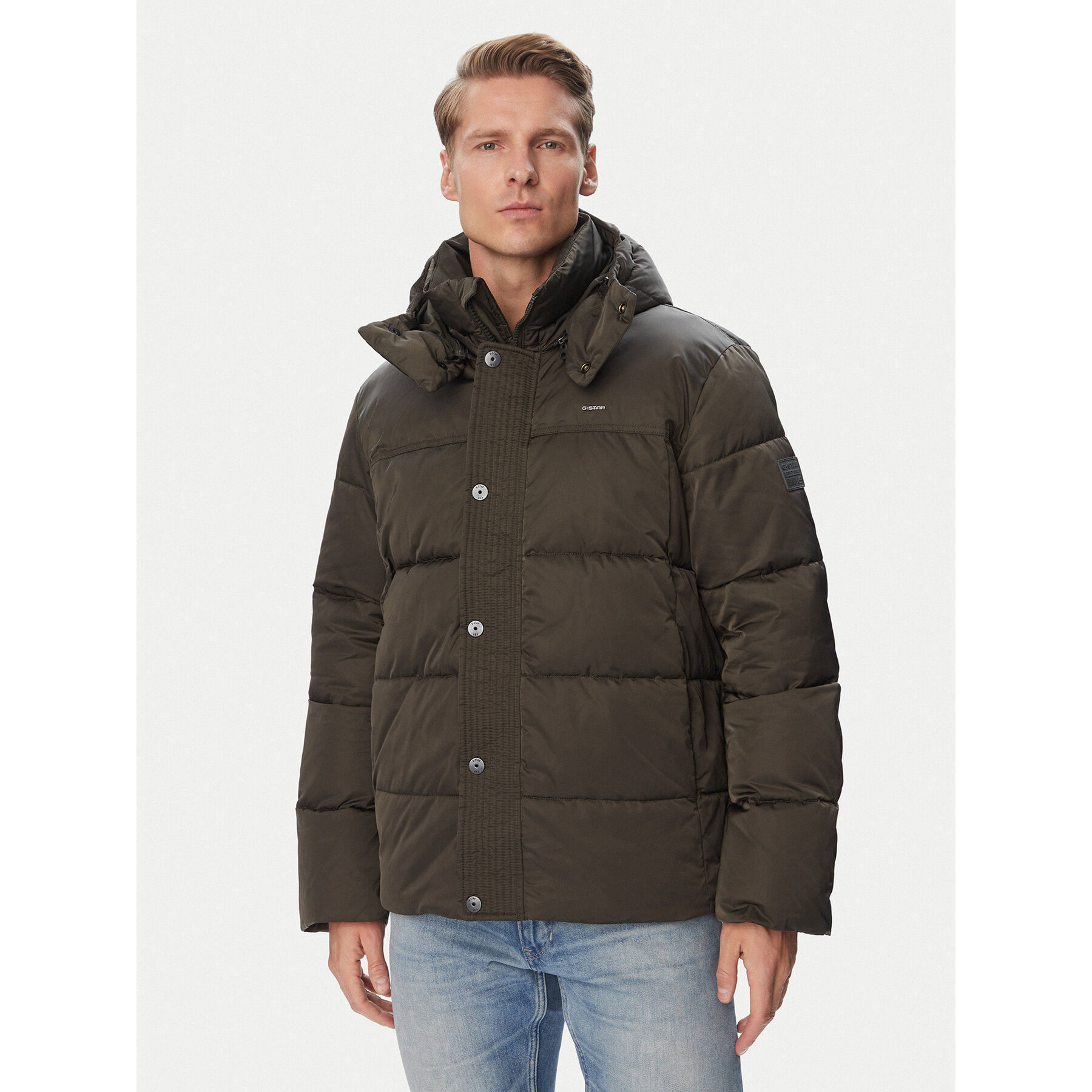 G-STAR Zimska jakna Element Pod Hod D29833-E623 Tamno zelena Regular Fit