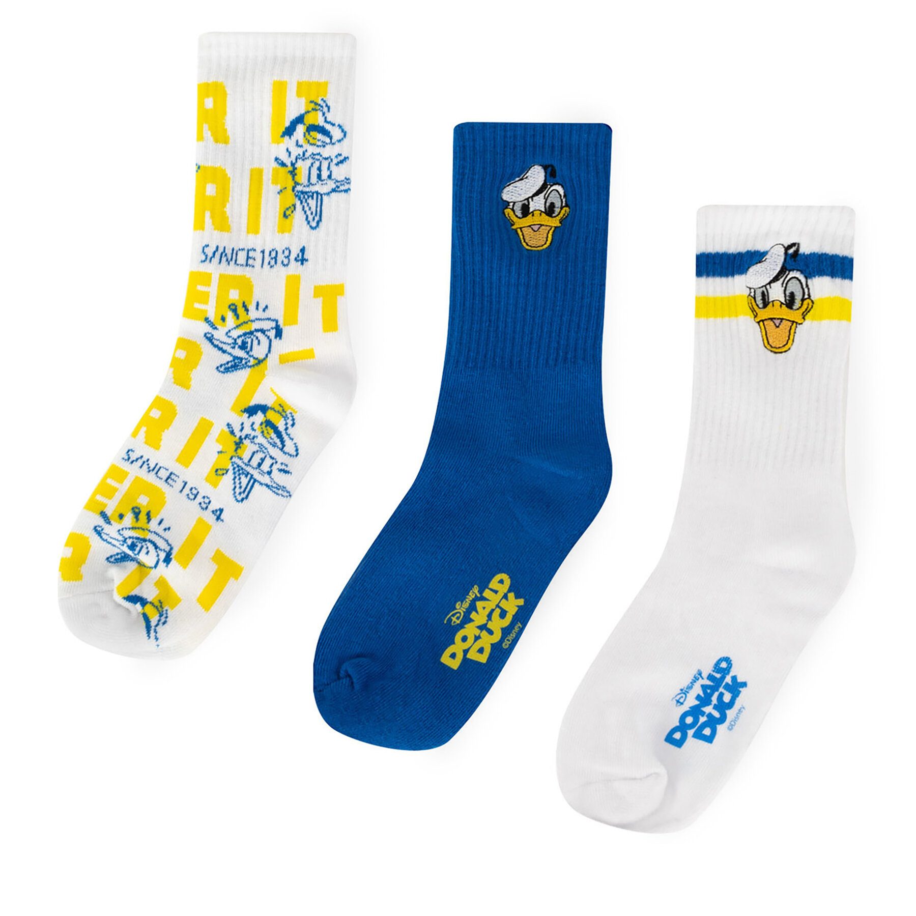 2 pár hosszú szárú gyerek zokni Mickey&Friends, Méret: 31/33, Sötétkék, ACCCS-SS24-317DSTC