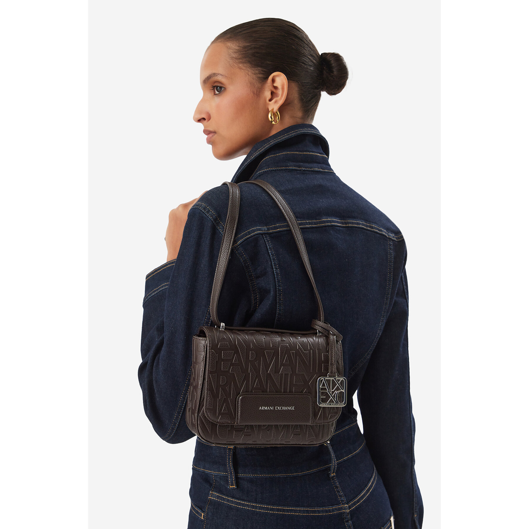Geantă Armani Exchange XW001577 AF15774 U6032 Maro închis