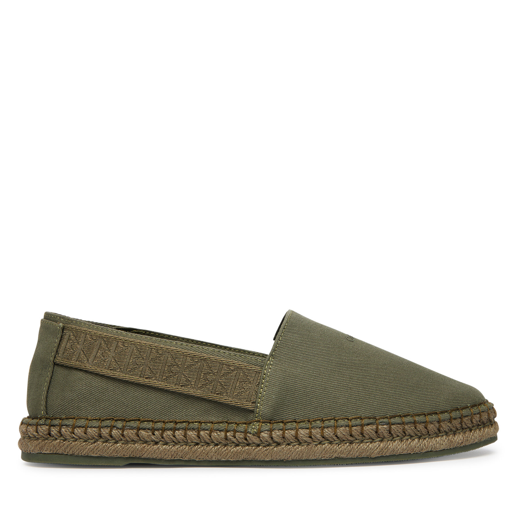 Espadrilky Calvin Klein Espadrille Webbing Cv HM0HM02075 Zelená