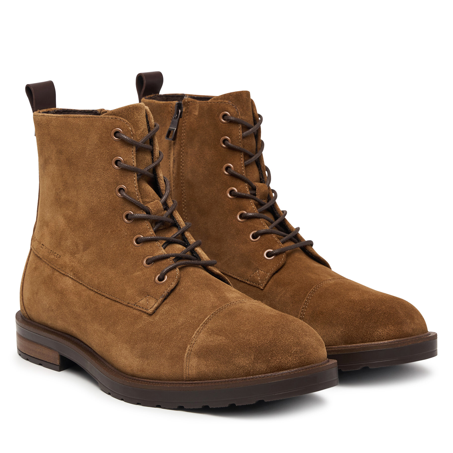 Šnurovacia obuv Tommy Hilfiger Cleated Hilfiger Sde Moc Boot FM0FM05964 Tmavo hnedá