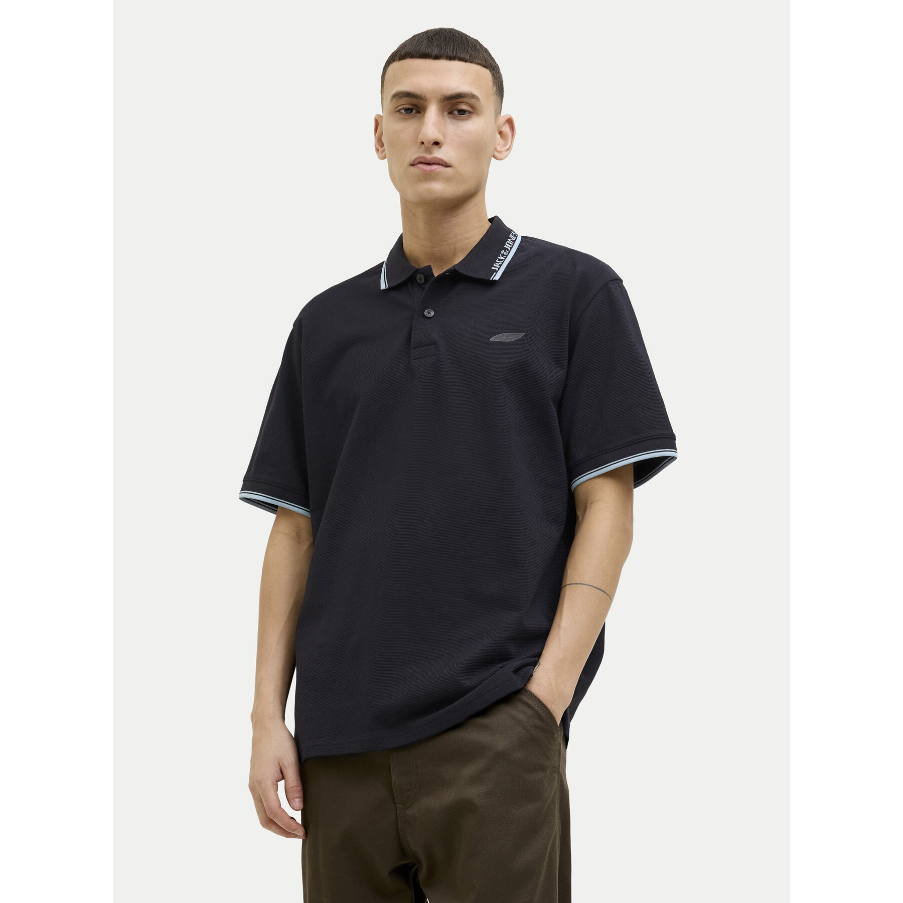 Jack & Jones Pólóing Pacer 12273303 Fekete Regular Fit