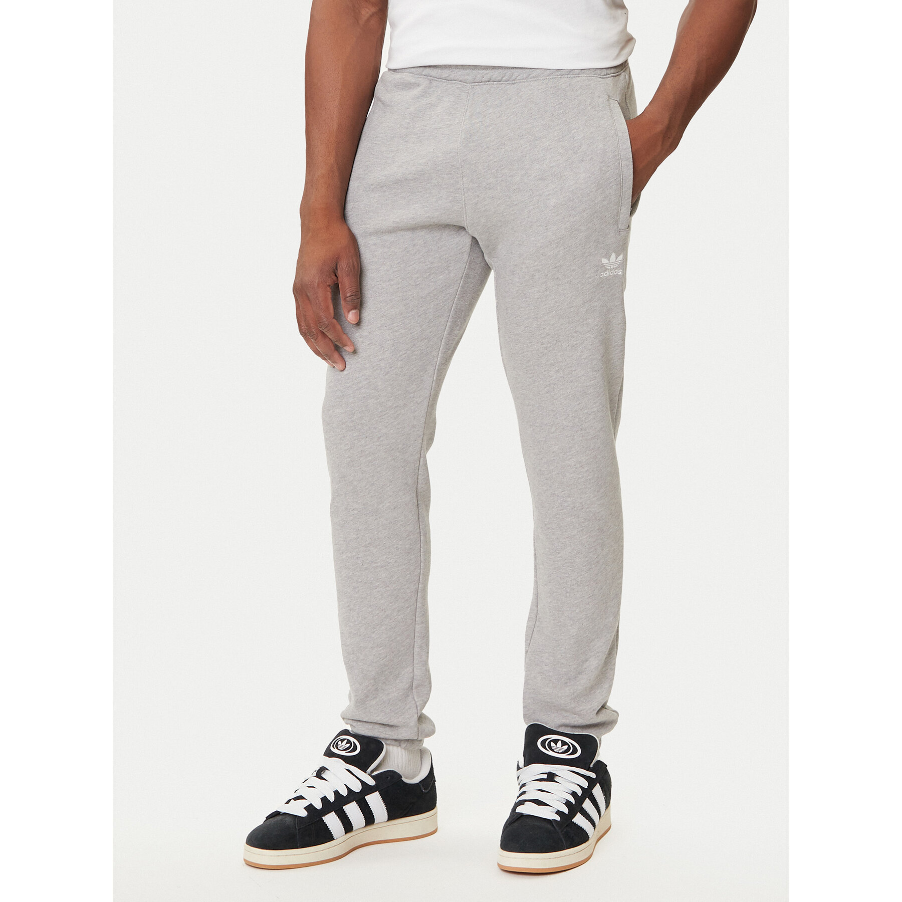 adidas Jogginghose Trefoil Essentials JY6271 Grau Slim Fit