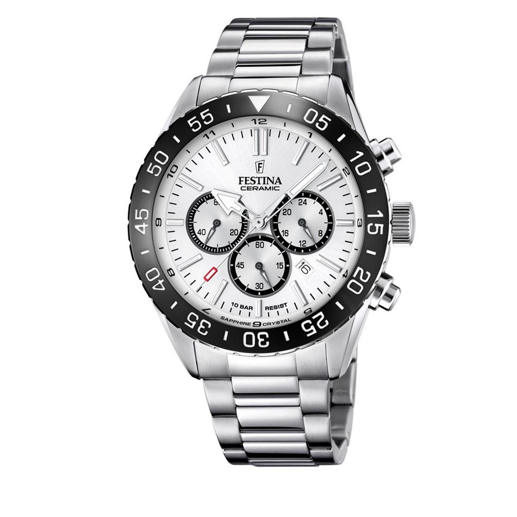 

Годинник Festina Ceramic Chrono F20575/1 Silver/Black, Срібний
