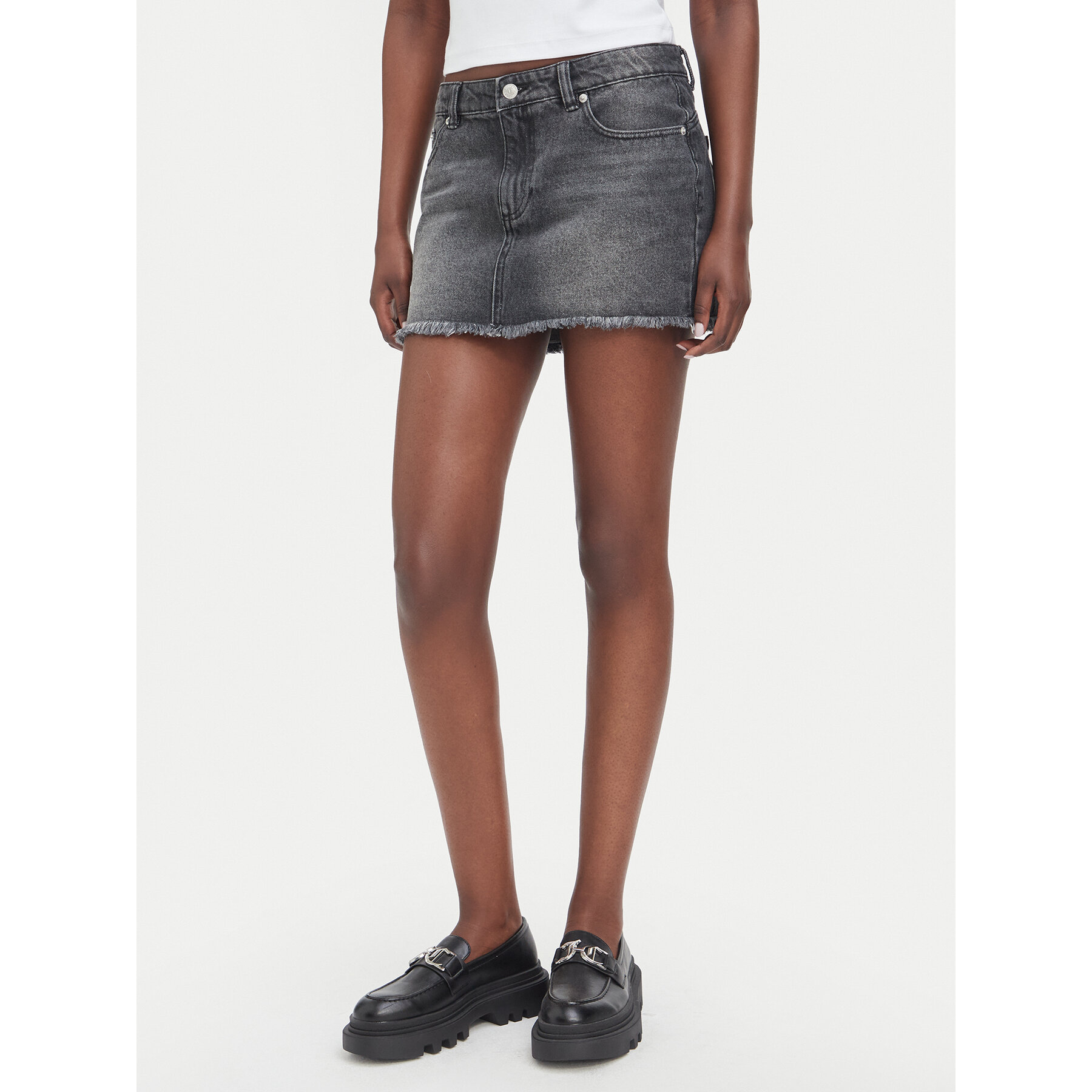 Juicy Couture Jeans suknja JCDGS126958 Siva Regular Fit