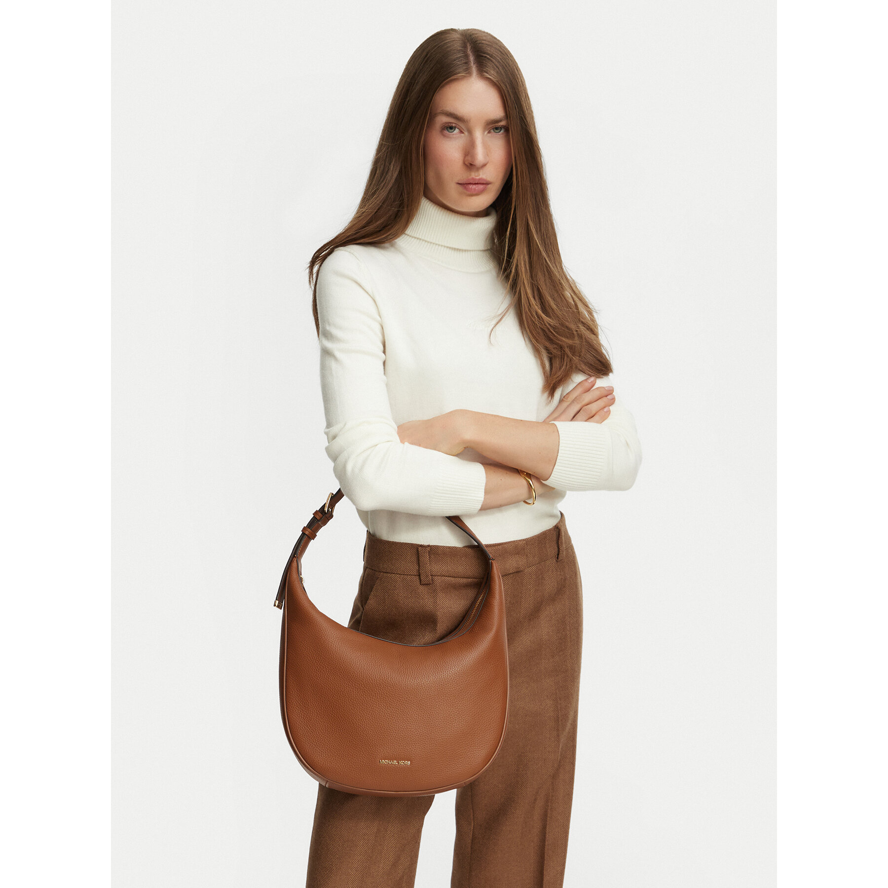 Дамска чанта MICHAEL Michael Kors Skye 30F6G19L6L Кафяв