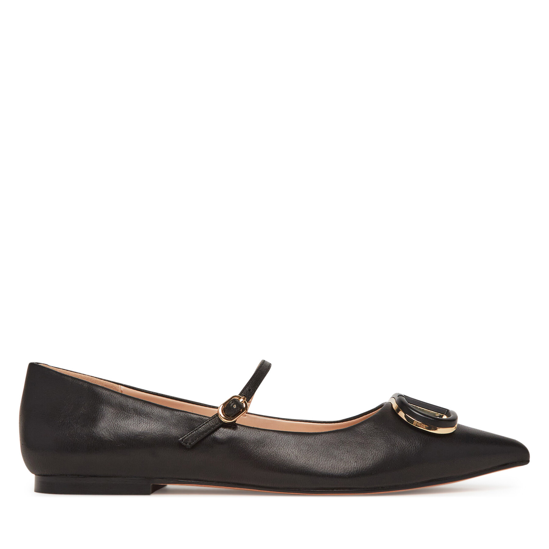 Damen Ballerinas TWINSET, Schuhgröße 36, Schwarz, 251TCP064