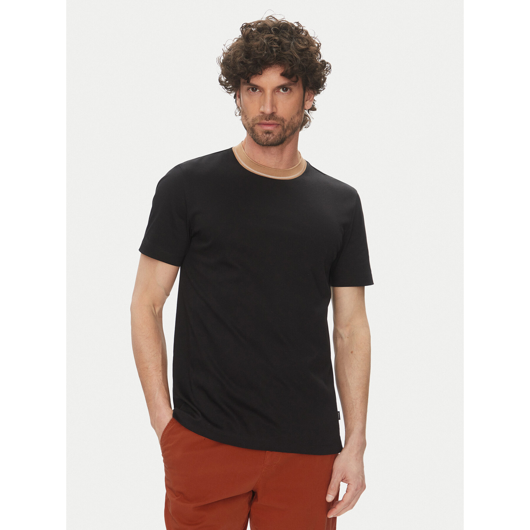 BOSS Póló H-Tessler 199 50531793 Fekete Slim Fit