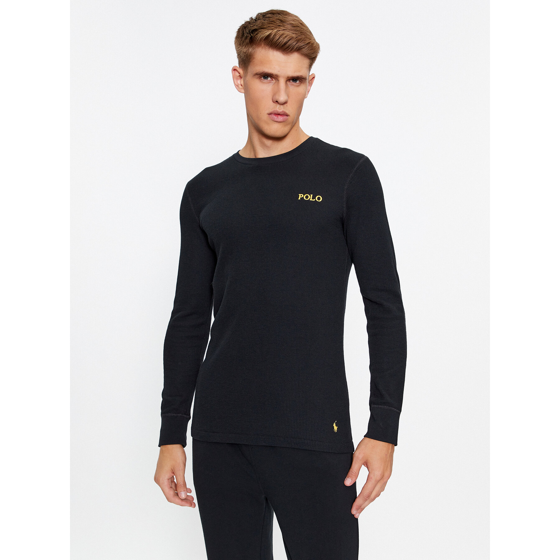 Polo Ralph Lauren Polo Ralph Lauren Μπλούζα πιτζάμας 714899615004 Μαύρο Slim Fit