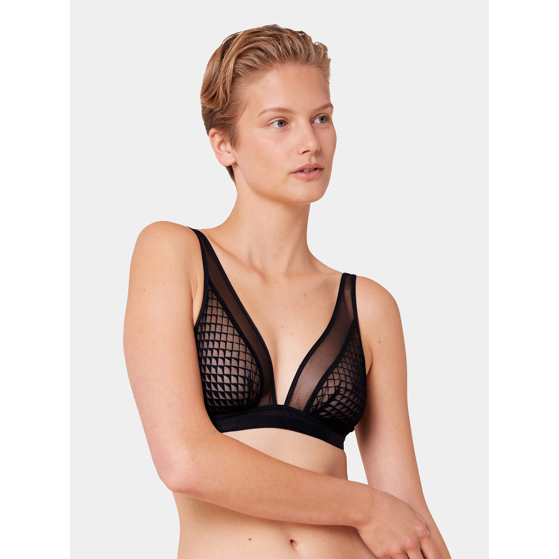 Triumph Reggiseno Bralette Mysterious Spotlight 10217892 Nero, Taglia S, taglia : S