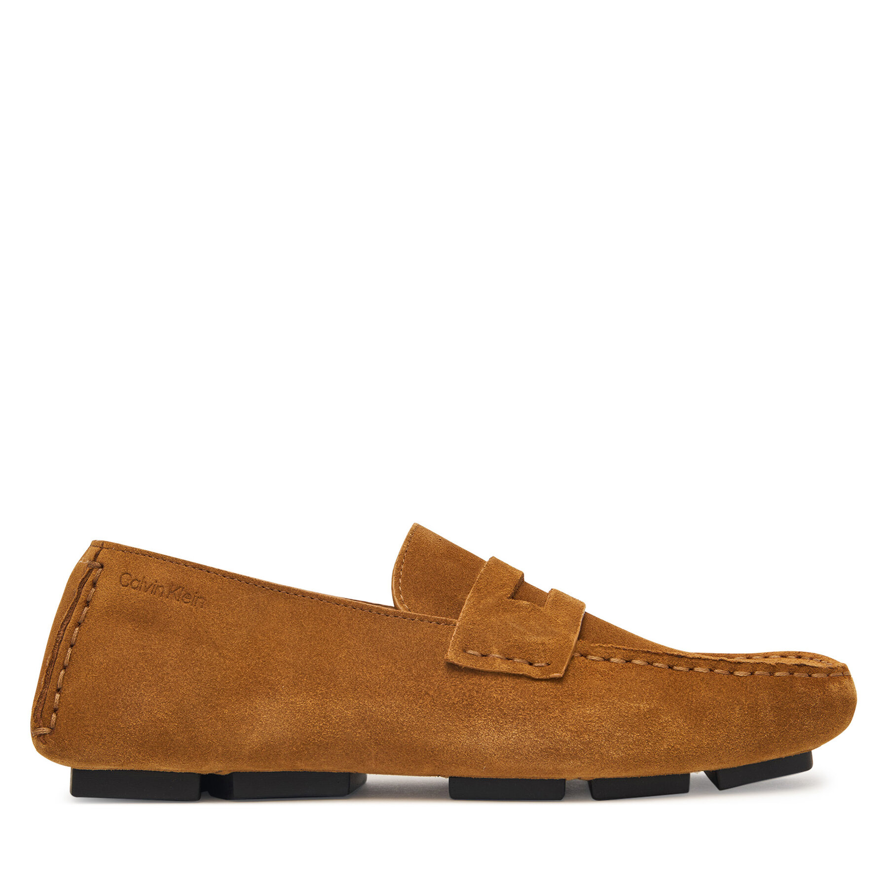 Mokasini Calvin Klein Square Driver Suede HW0HW02844 Rjava